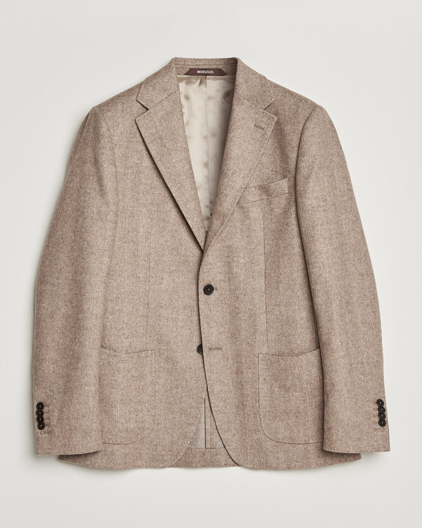 Herre | Blazere & jakker | Morris | Soft Herringbone Blazer Khaki
