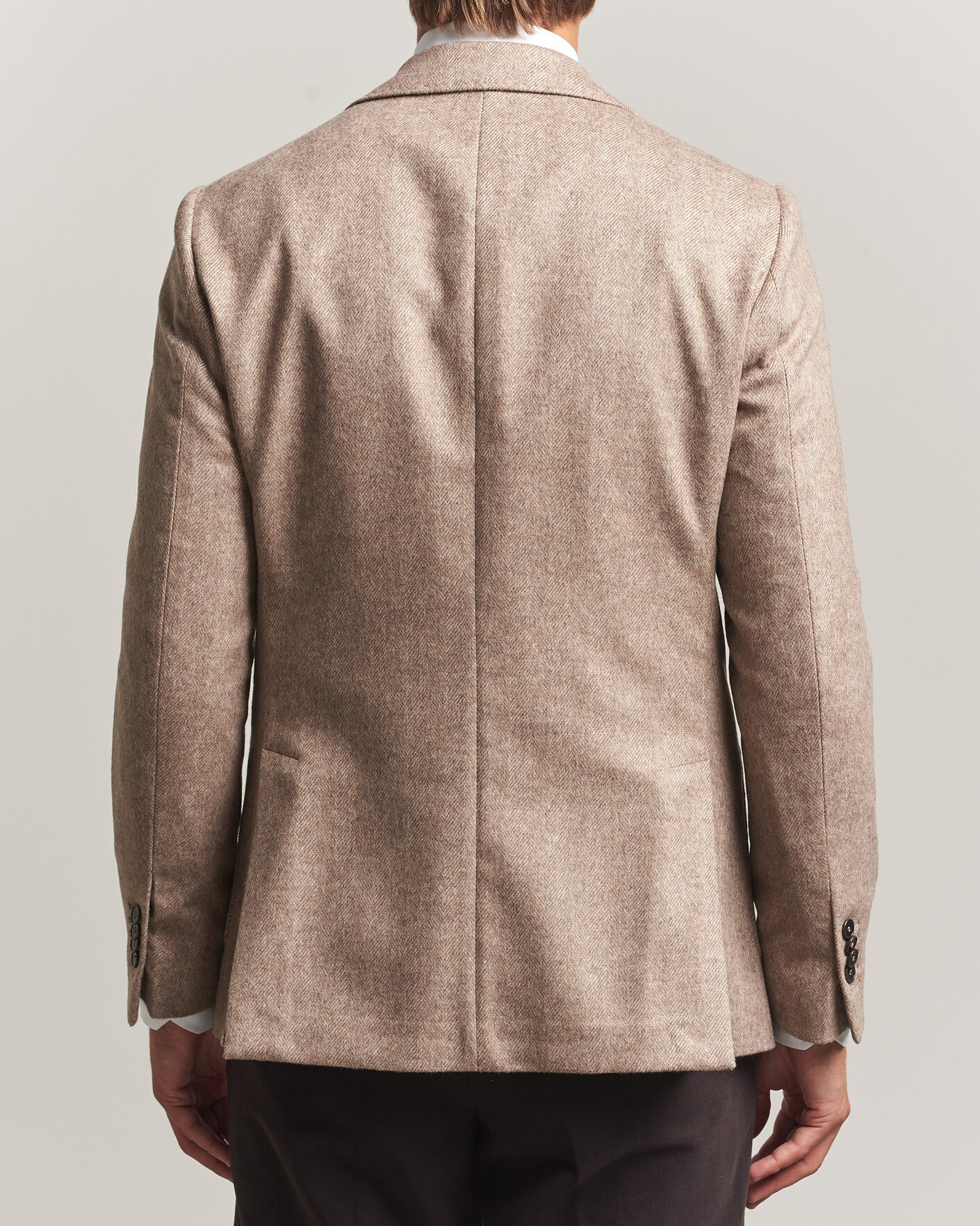 Herre | Blazere & jakker | Morris | Soft Herringbone Blazer Khaki