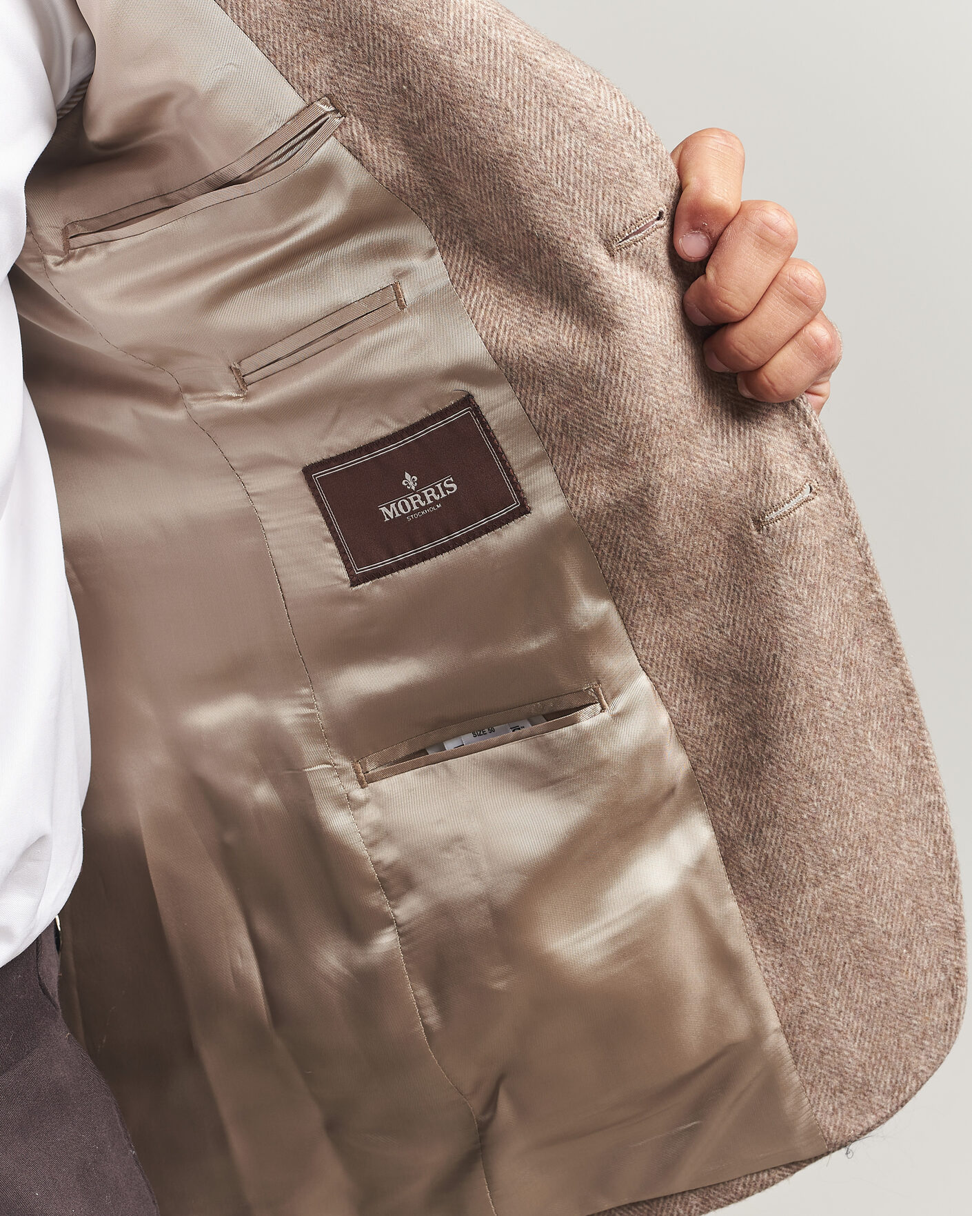 Herre | Blazere & jakker | Morris | Soft Herringbone Blazer Khaki