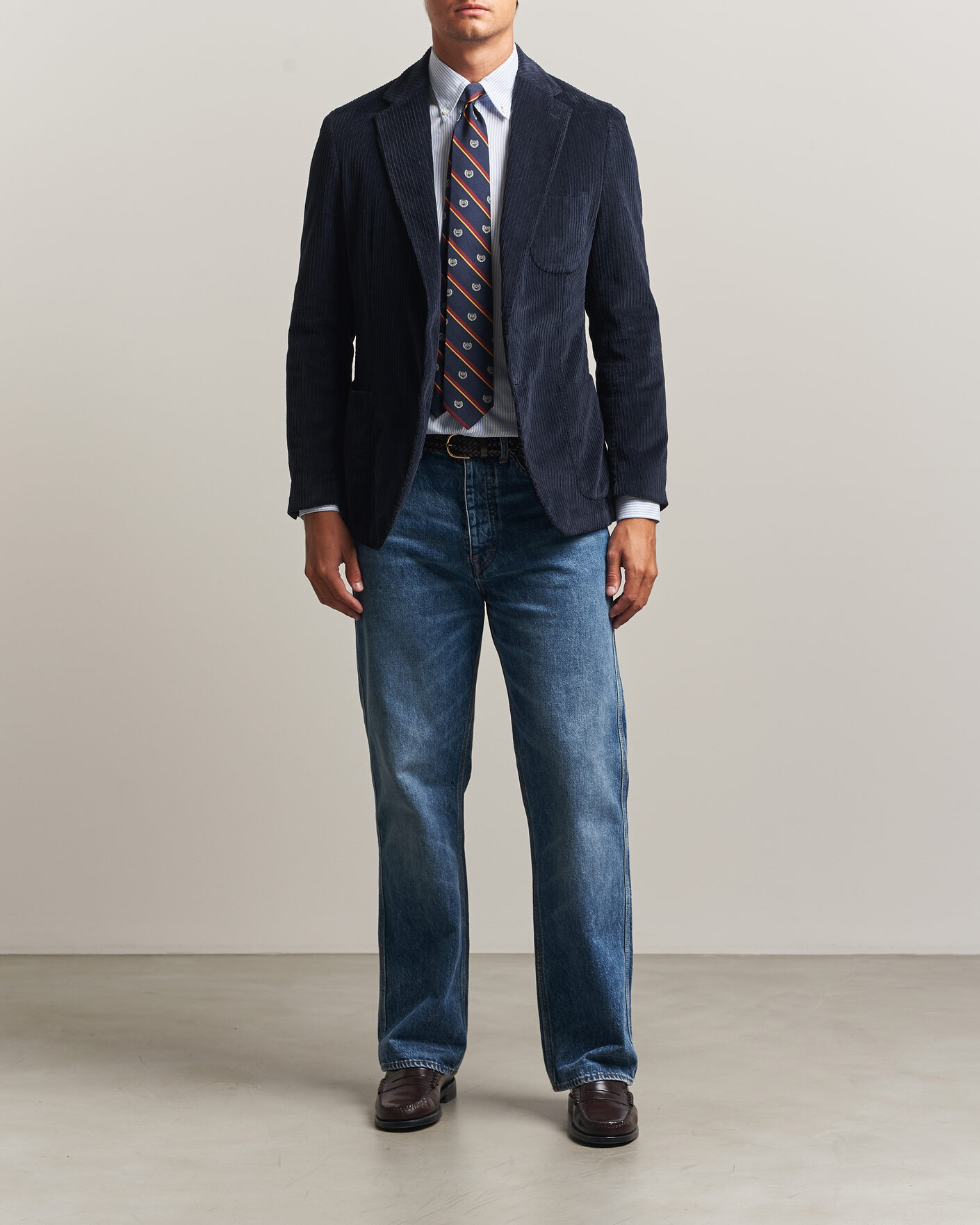Herre | Blazere & jakker | Morris | Washed Cord Blazer Navy