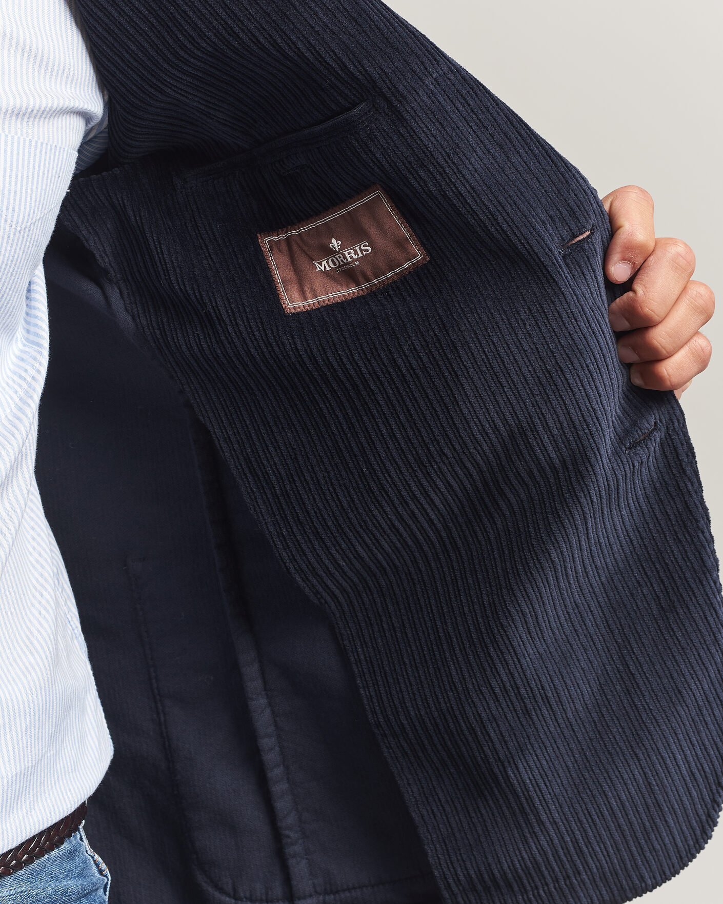Herre | Blazere & jakker | Morris | Washed Cord Blazer Navy