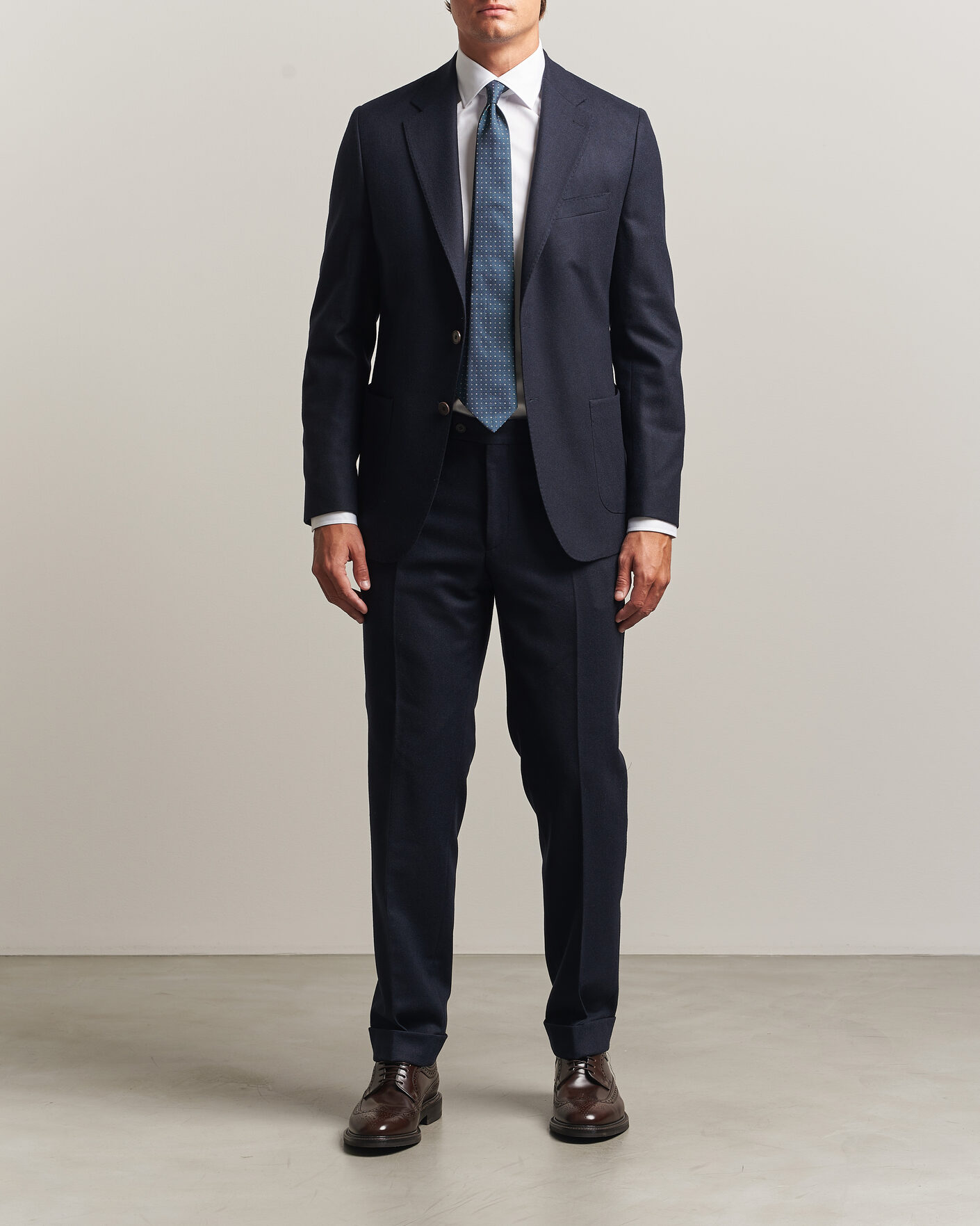 Herre | Blazere & jakker | Morris | Flannel Suit Blazer Navy