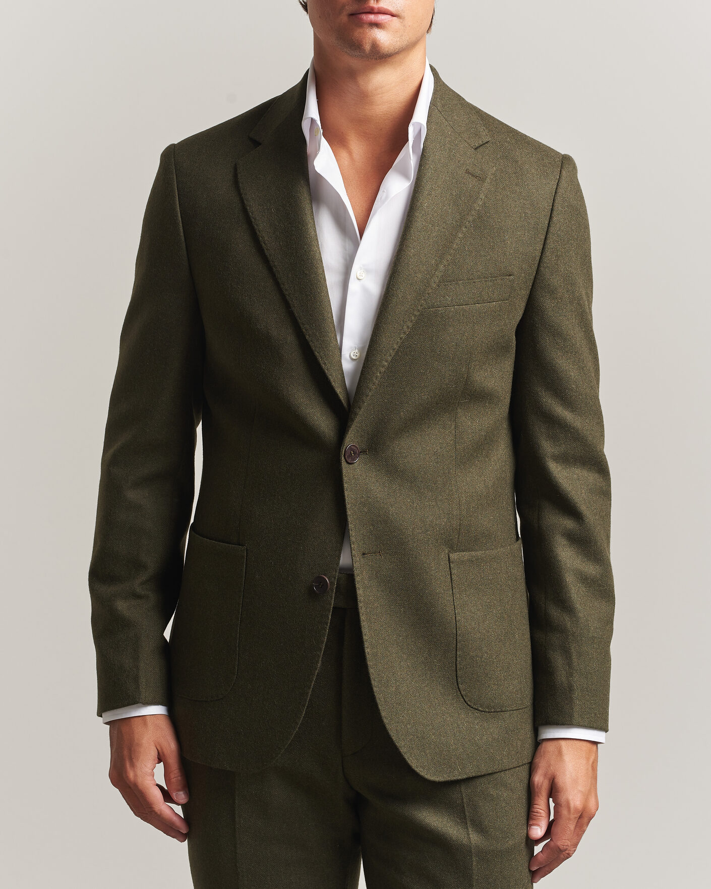 Herre | Blazere & jakker | Morris | Flannel Suit Blazer Green