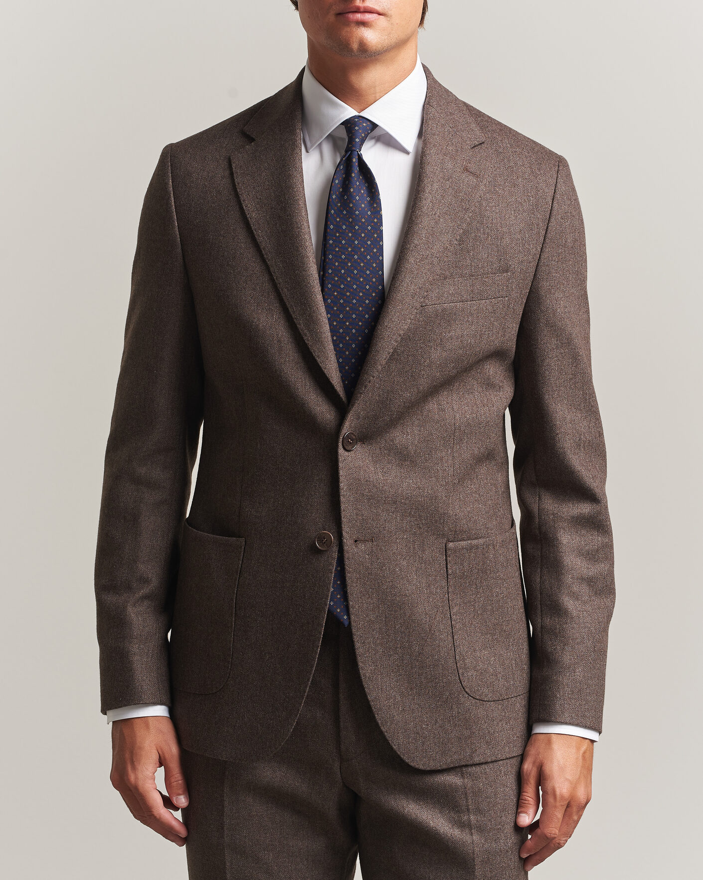 Herre | Blazere & jakker | Morris | Flannel Suit Blazer Brown