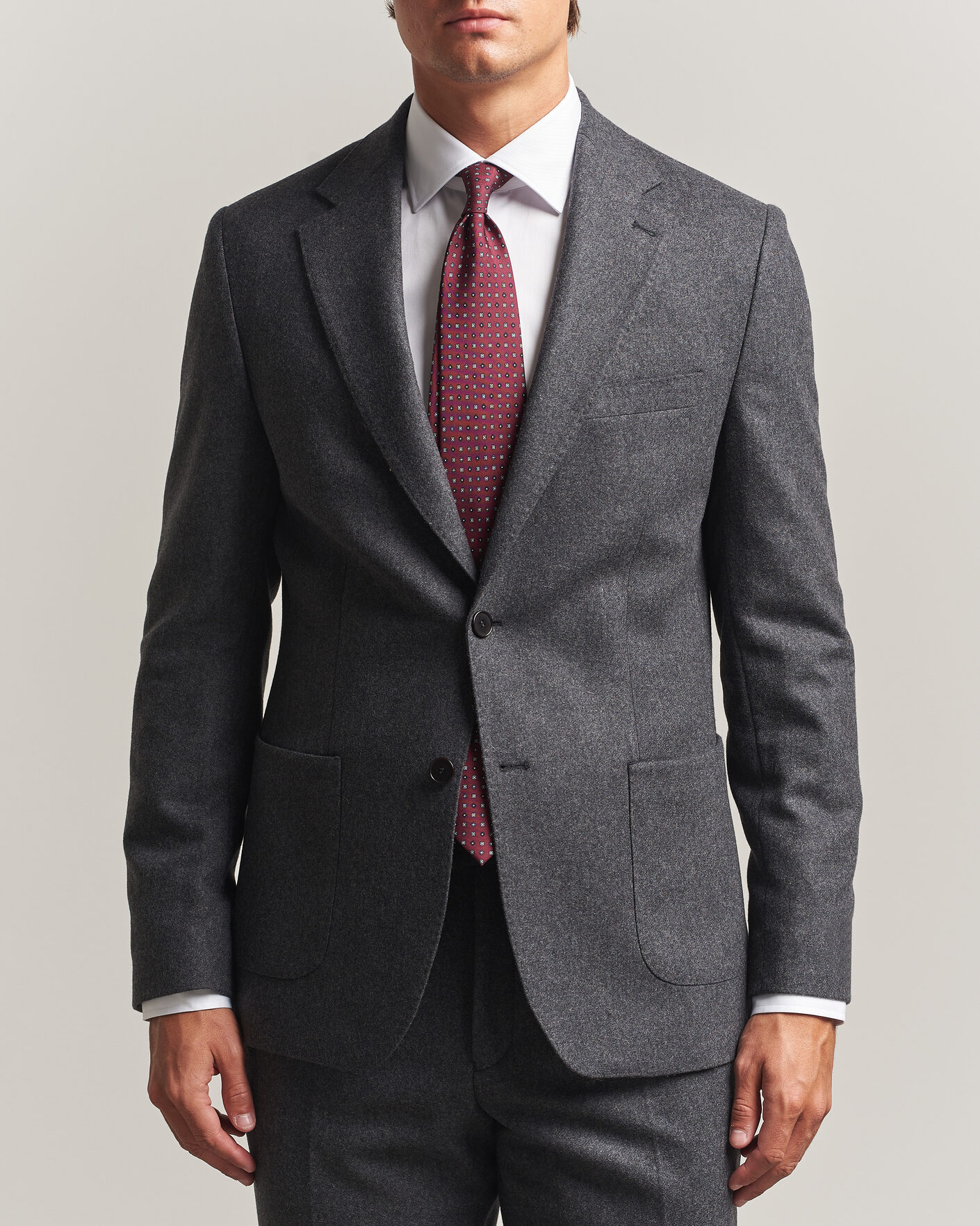 Herre | Blazere & jakker | Morris | Flannel Suit Blazer Grey