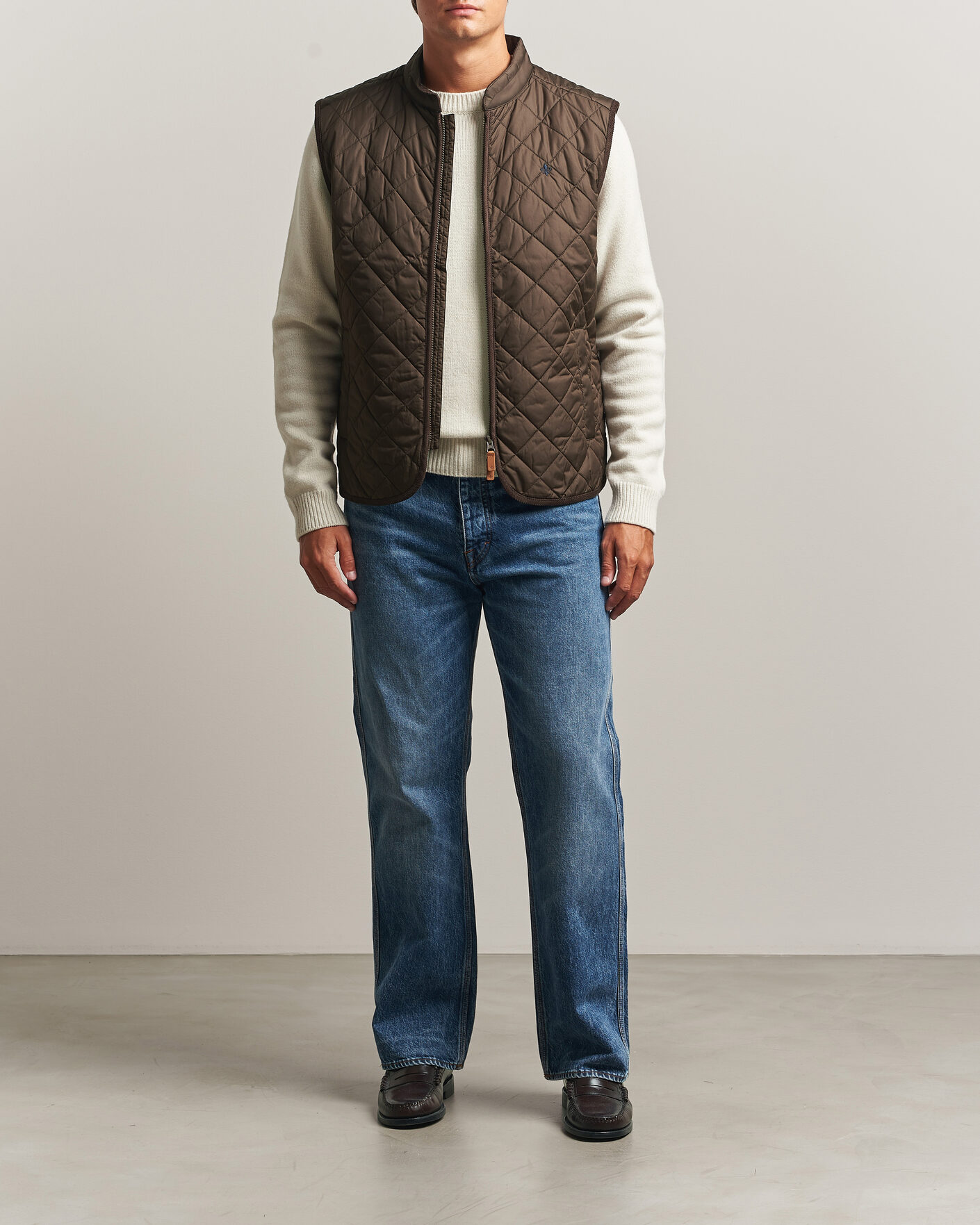 Herre | Veste | Morris | Teddy Quilted Vest Brown