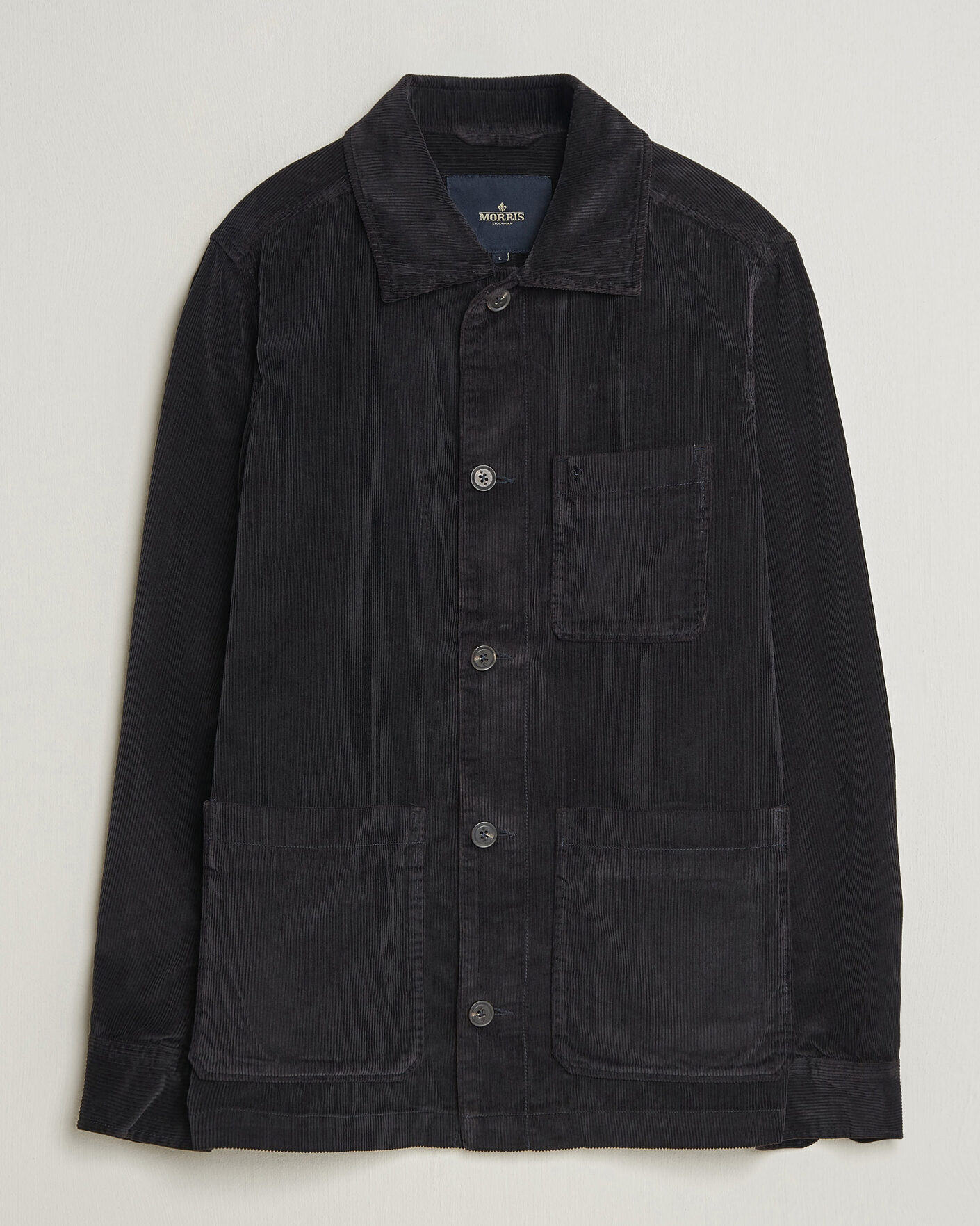 Herre | Skjorter | Morris | Fenix Cord Shirt Jacket Blue
