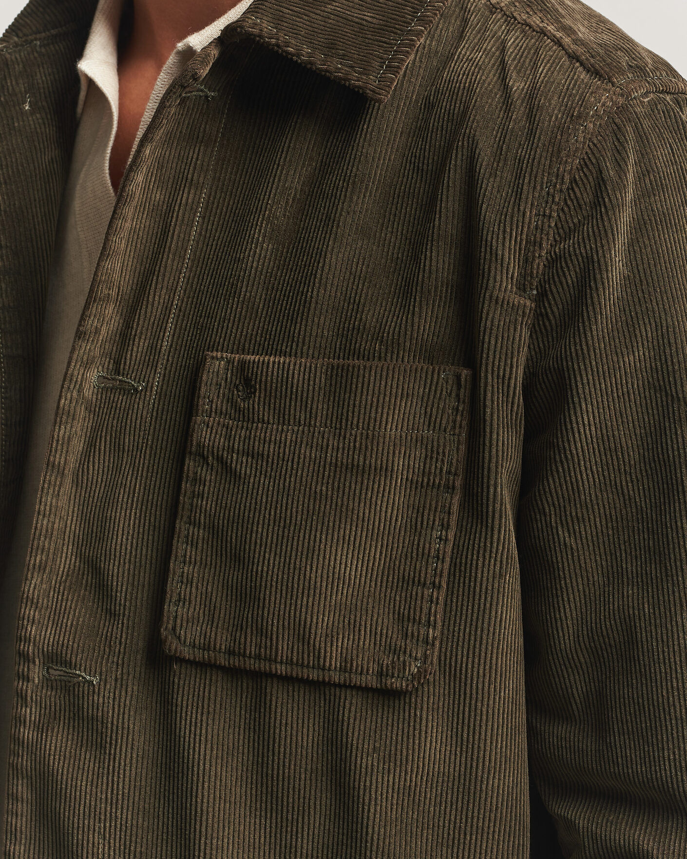Herre | Skjorter | Morris | Fenix Cord Shirt Jacket Olive