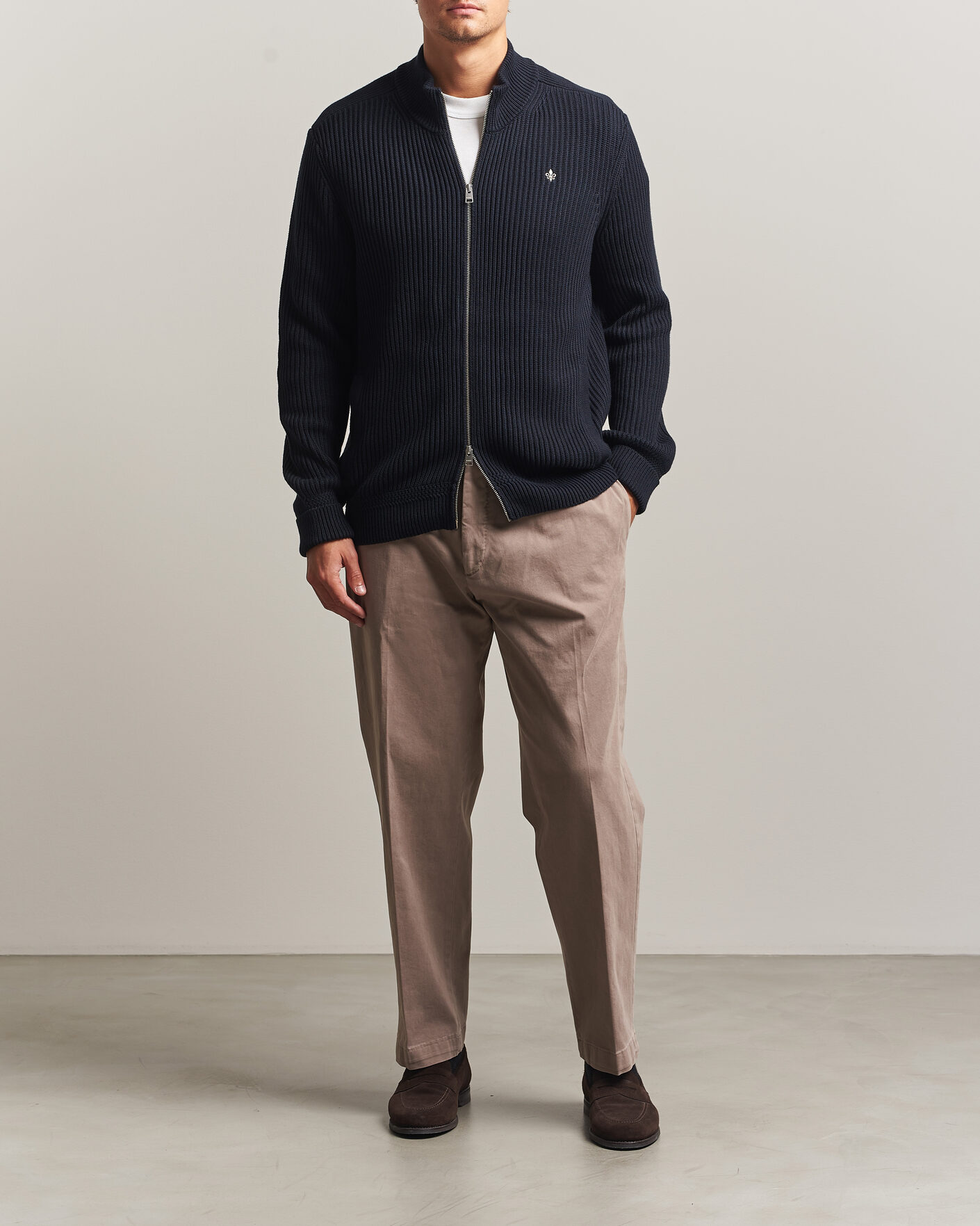 Herre | Trøjer | Morris | Duncan Zip Cardigan Old Blue