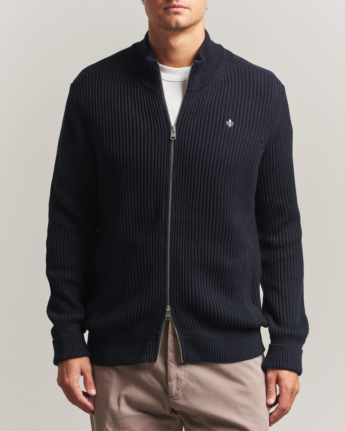 Herre | Trøjer | Morris | Duncan Zip Cardigan Old Blue