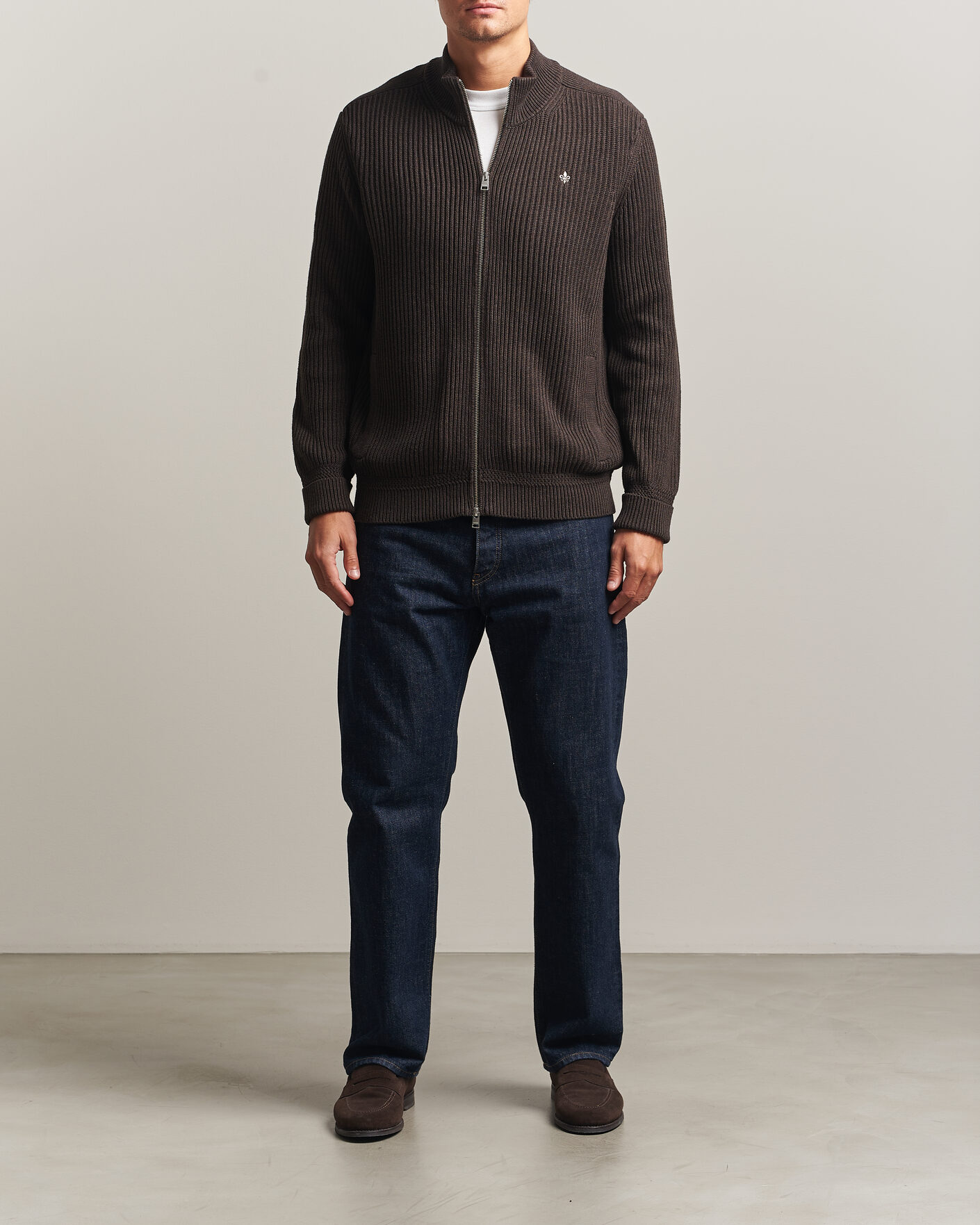 Herre | Trøjer | Morris | Duncan Zip Cardigan Brown