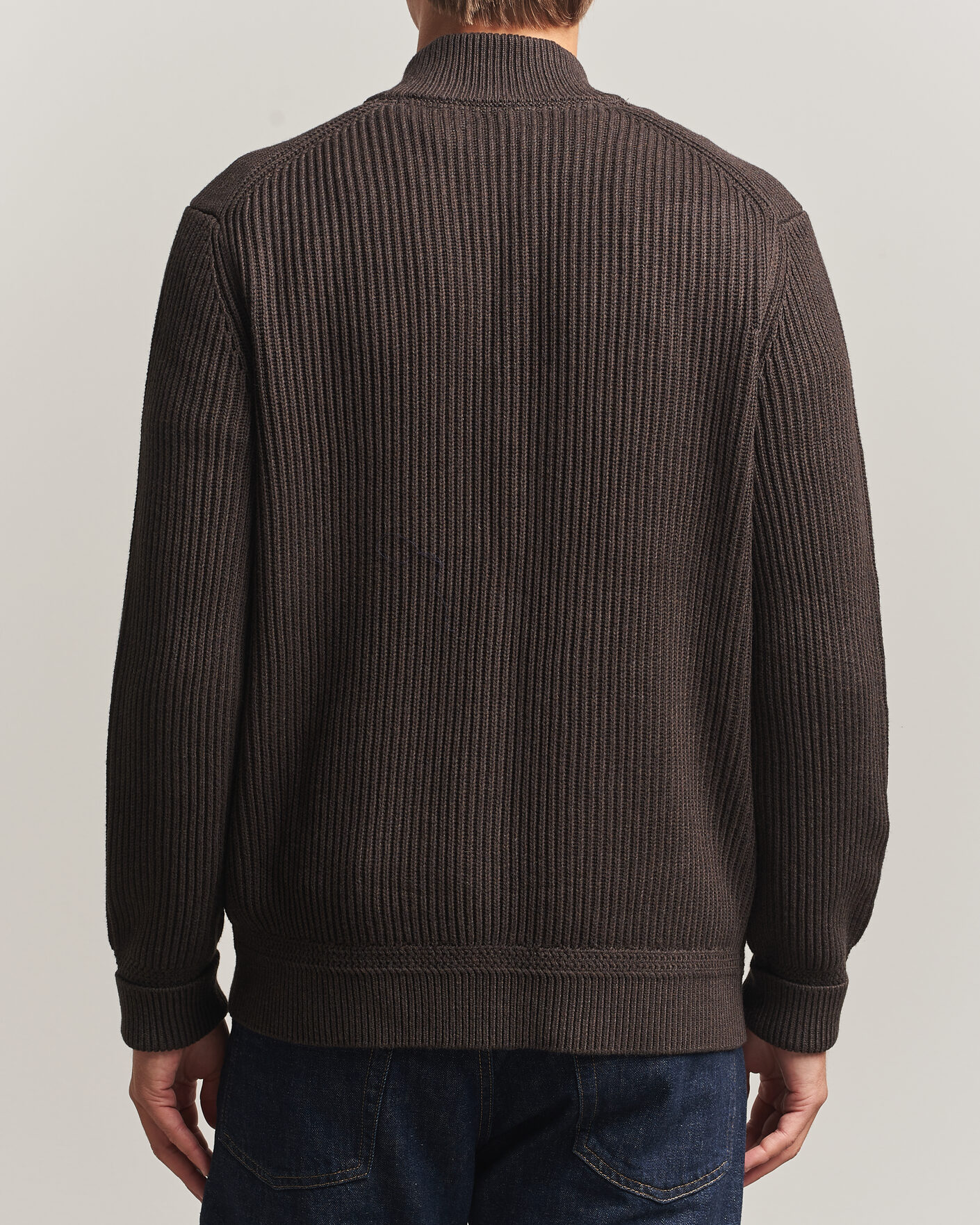 Herre | Trøjer | Morris | Duncan Zip Cardigan Brown