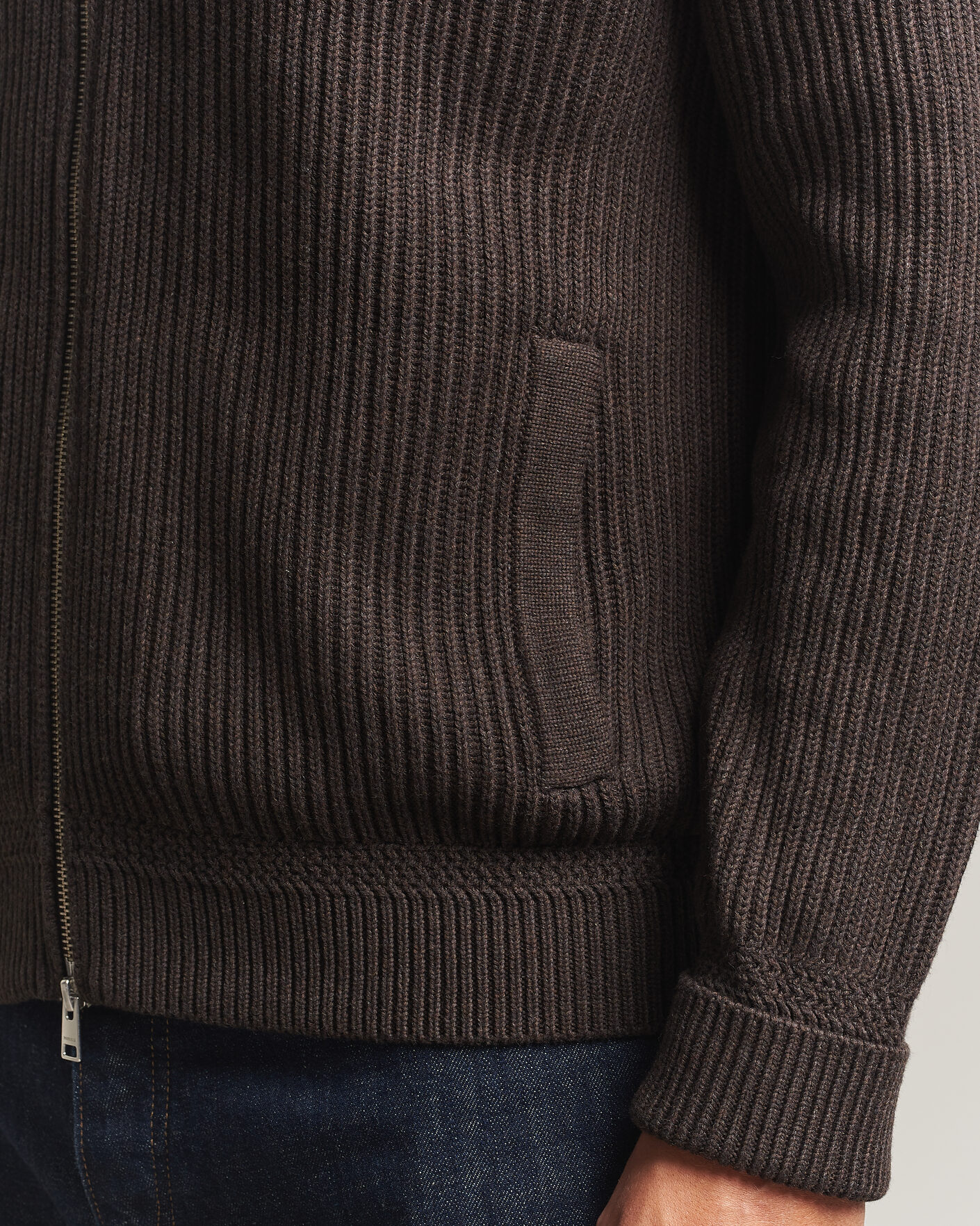 Herre | Trøjer | Morris | Duncan Zip Cardigan Brown
