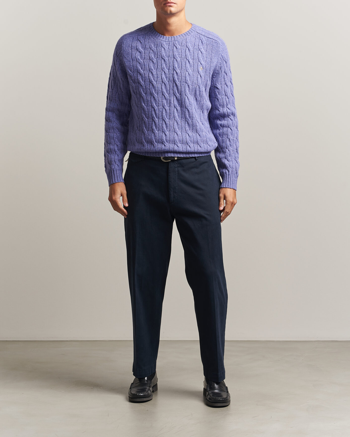 Herre | Trøjer | Morris | Archard Cable Sweater Purple