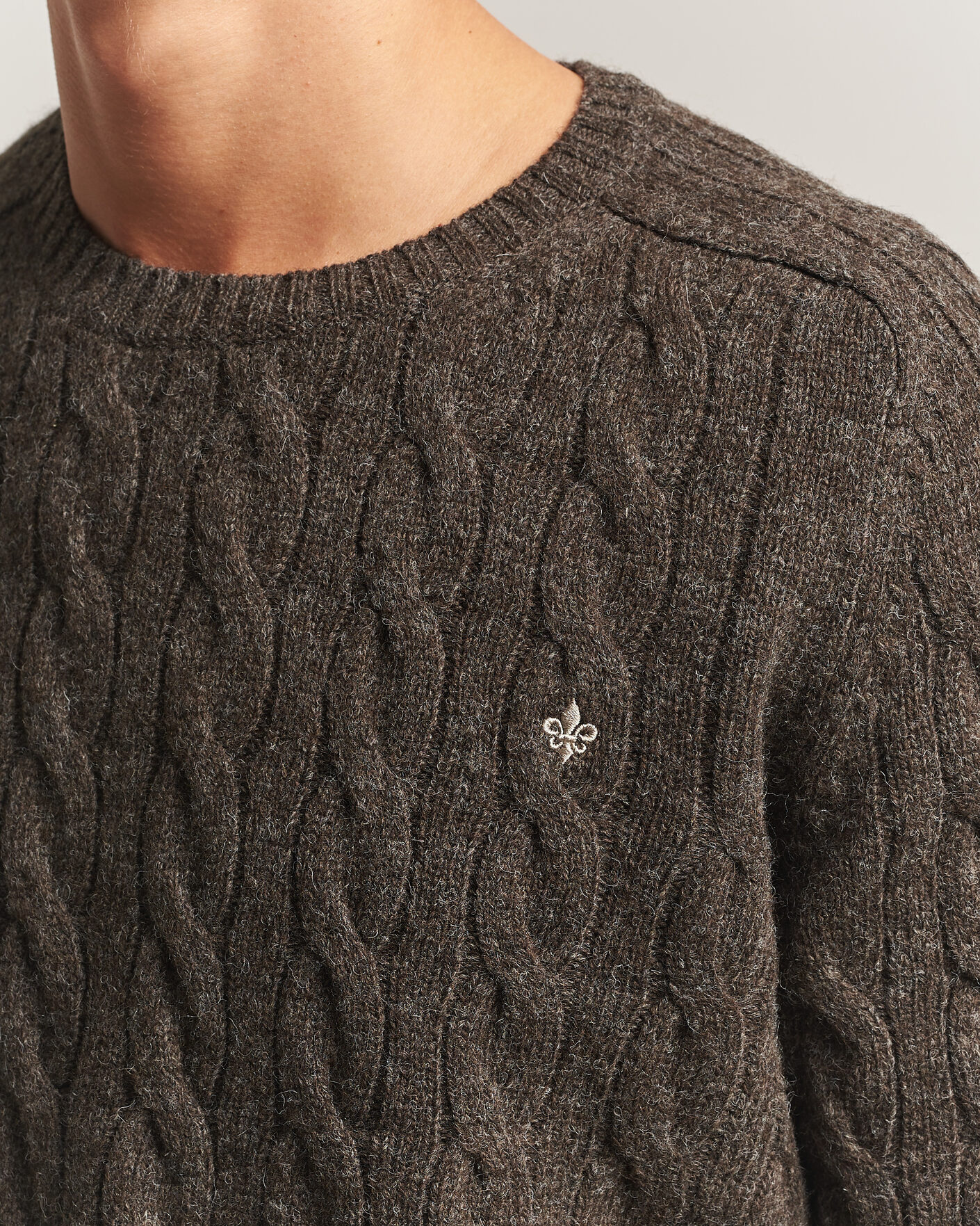 Herre | Trøjer | Morris | Archard Cable Sweater Brown