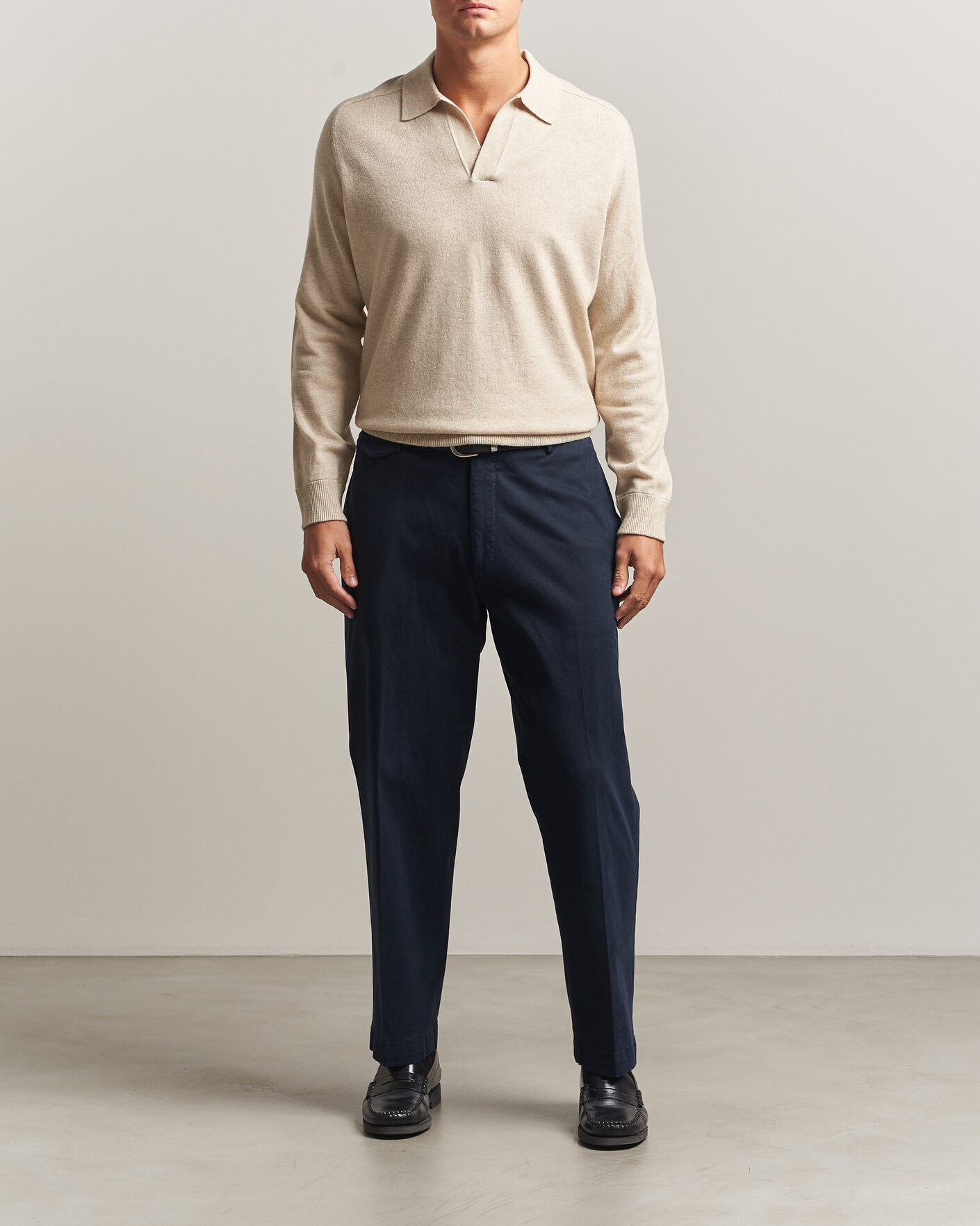 Herre | Trøjer | Morris | Wilfred Cashmere Resort Polo Off White