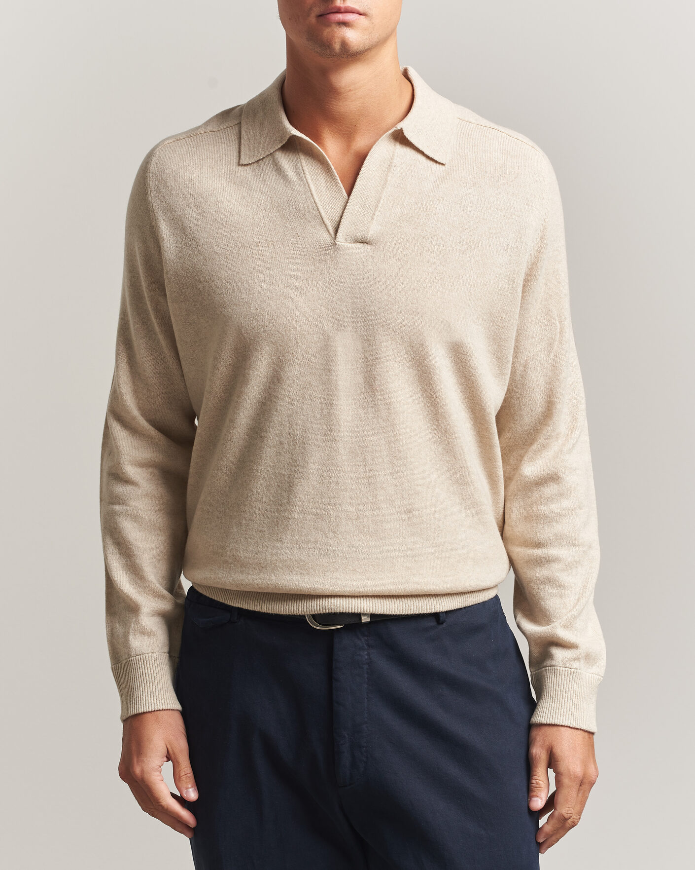 Herre | Trøjer | Morris | Wilfred Cashmere Resort Polo Off White