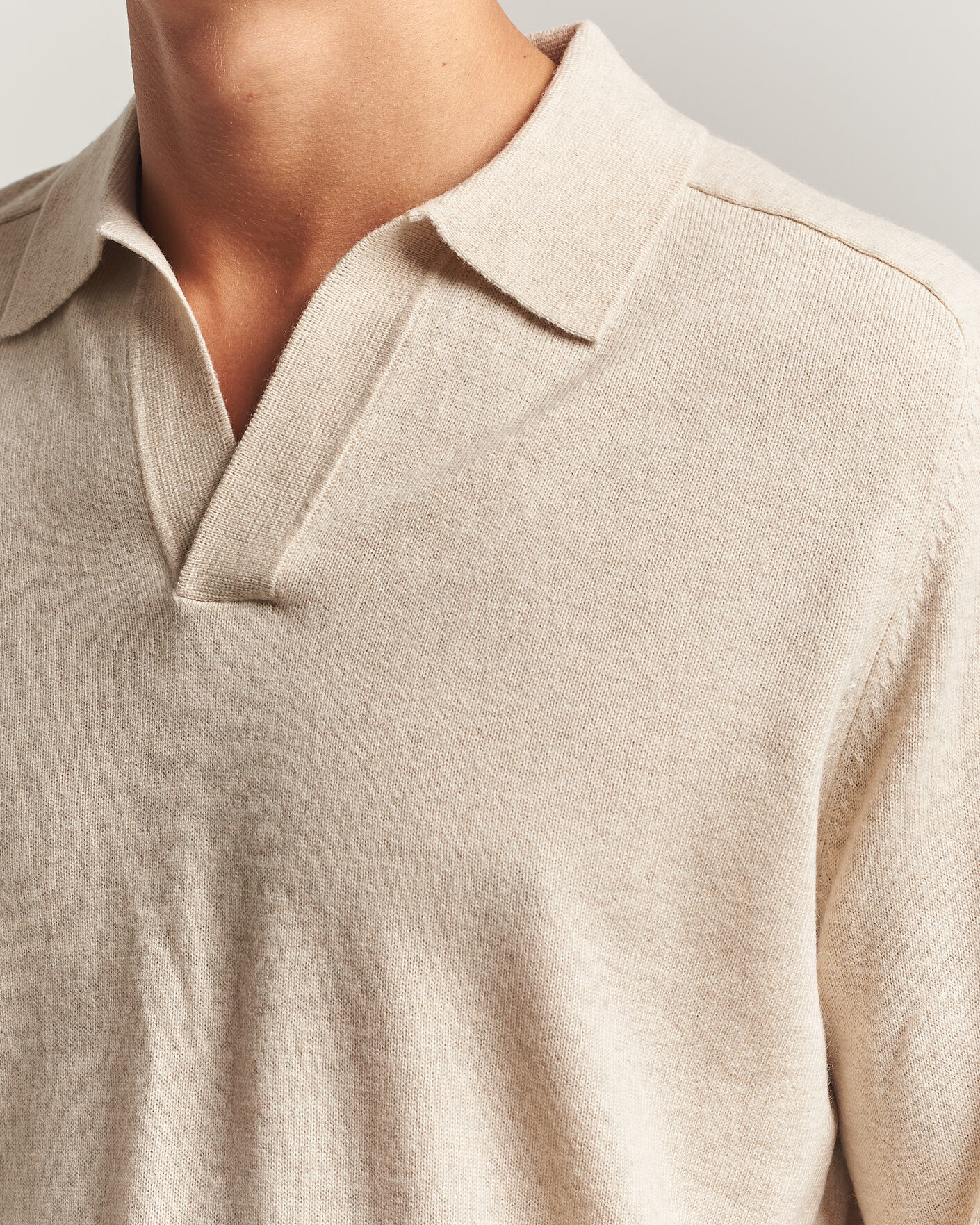 Herre | Trøjer | Morris | Wilfred Cashmere Resort Polo Off White