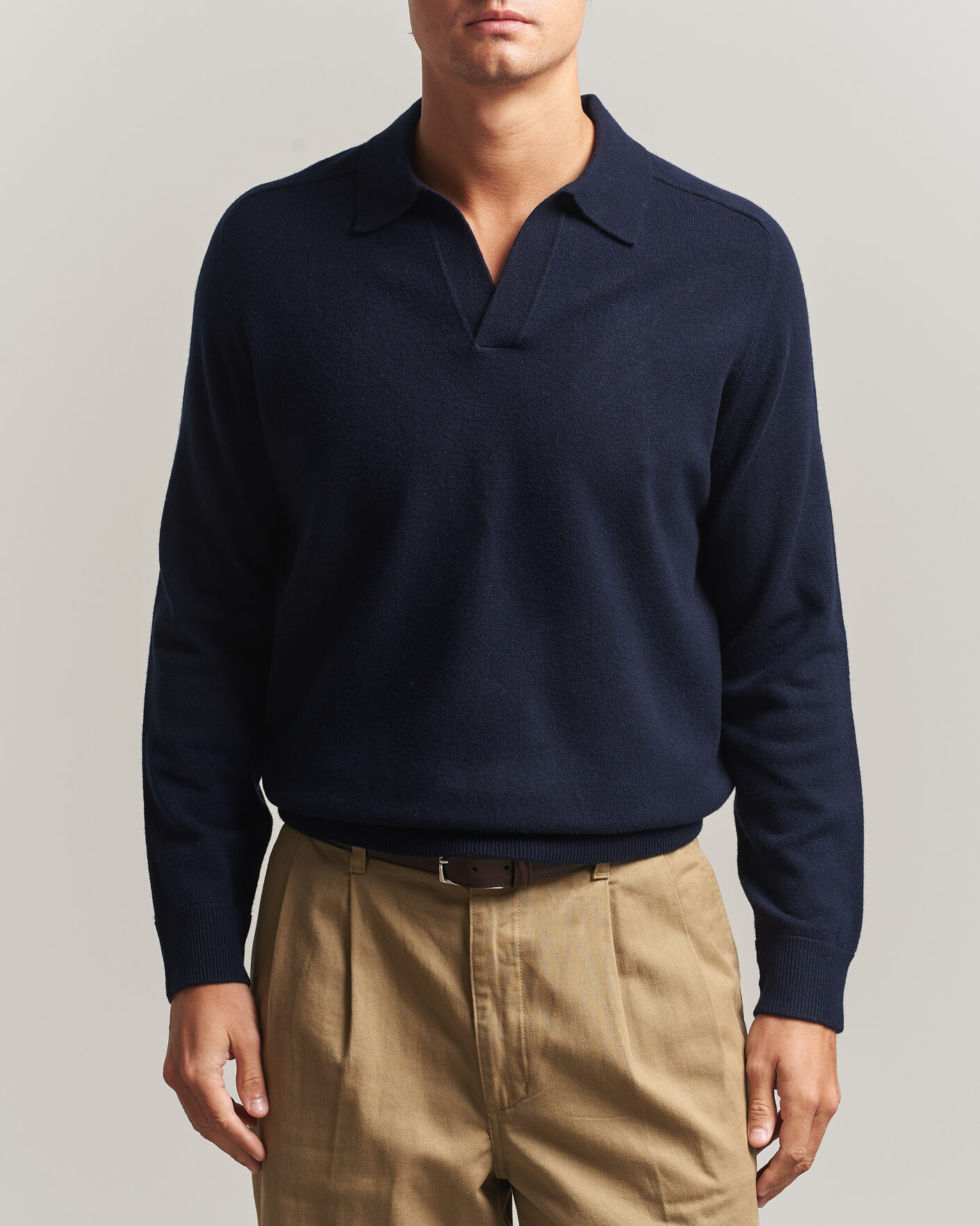 Herre | Trøjer | Morris | Wilfred Cashmere Resort Polo Navy