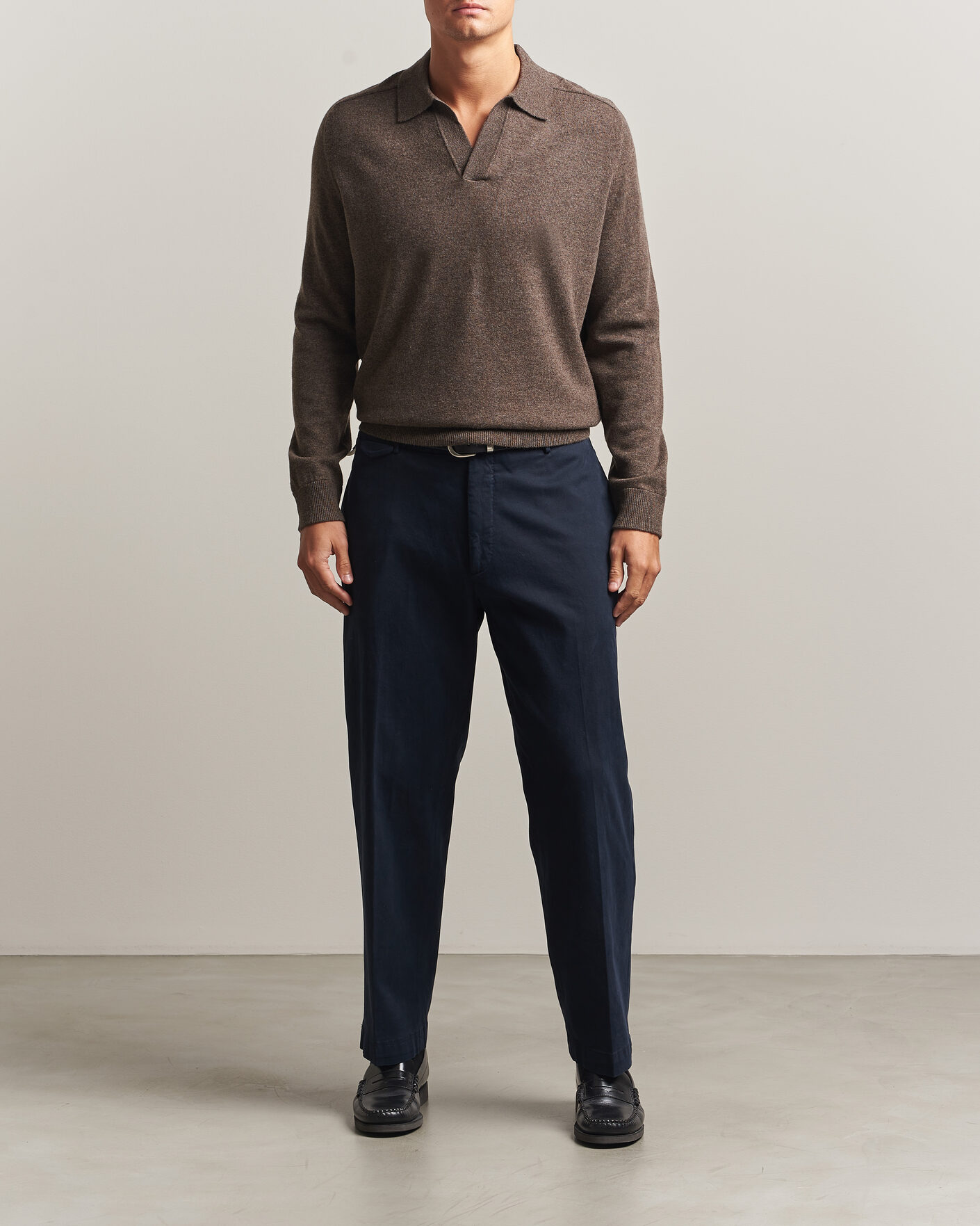 Herre | Trøjer | Morris | Wilfred Cashmere Resort Polo Brown