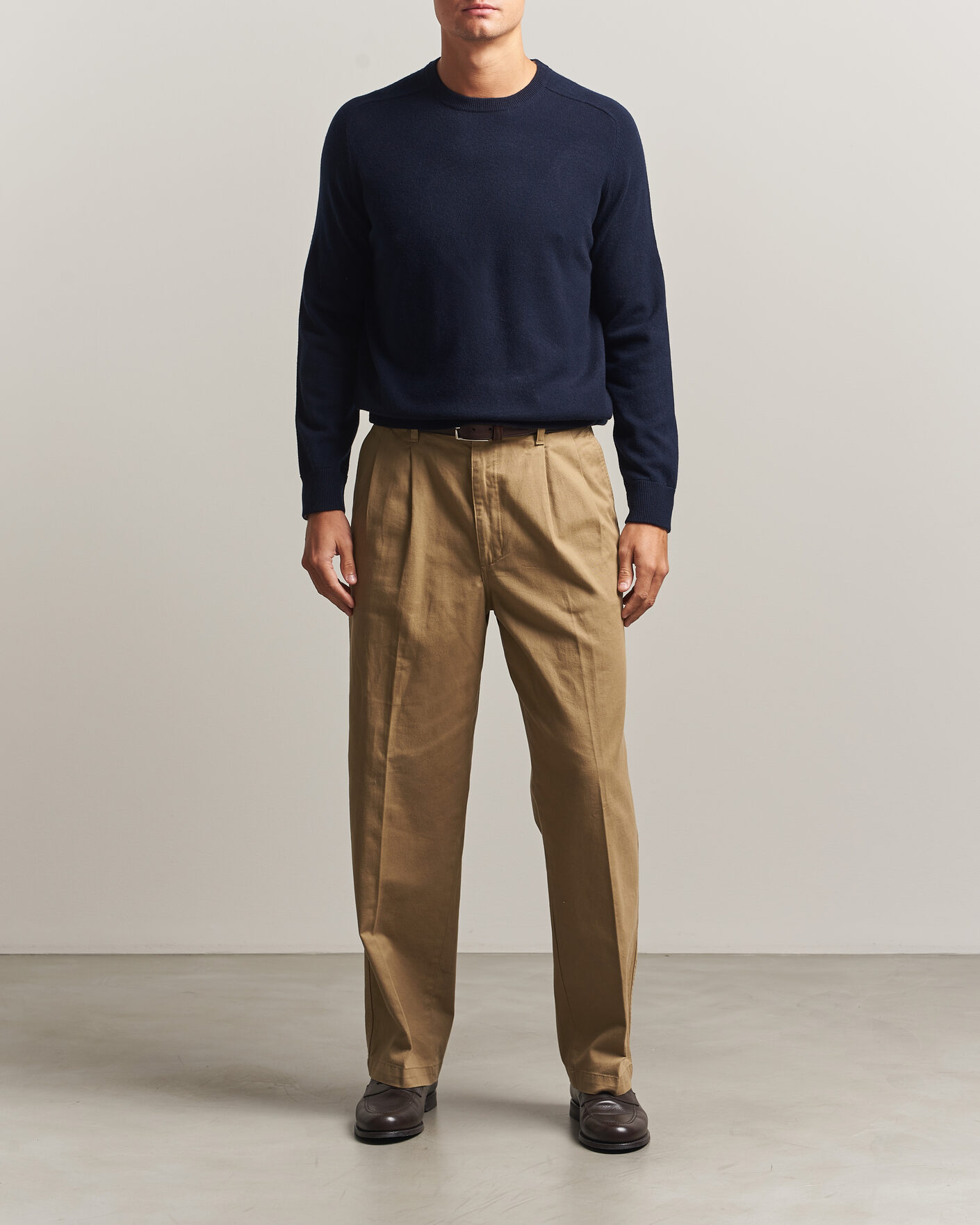 Herre | Trøjer | Morris | Wilfred Cashmere O-Neck Navy