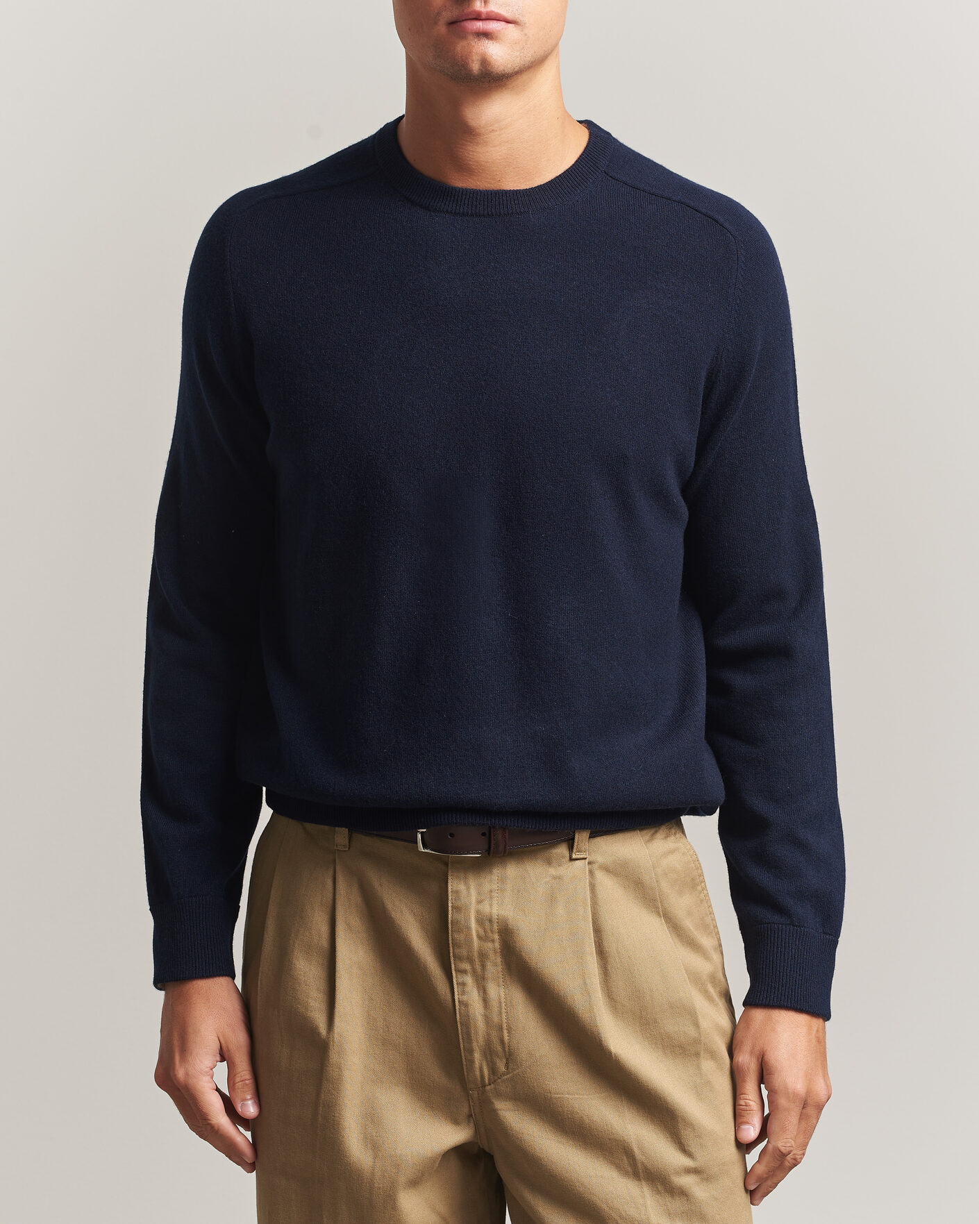 Herre | Trøjer | Morris | Wilfred Cashmere O-Neck Navy