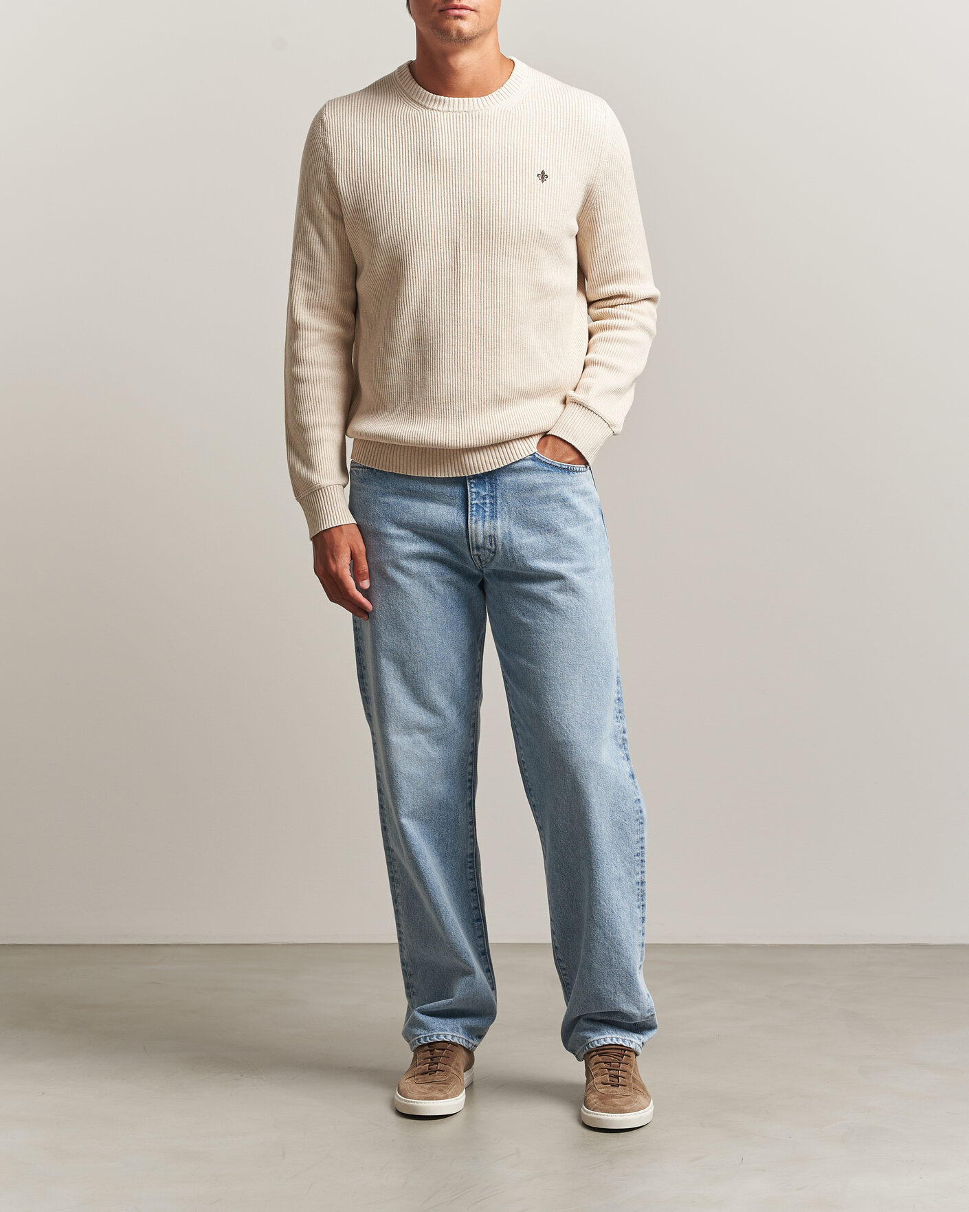 Herre | Trøjer | Morris | Colin O-Neck Khaki