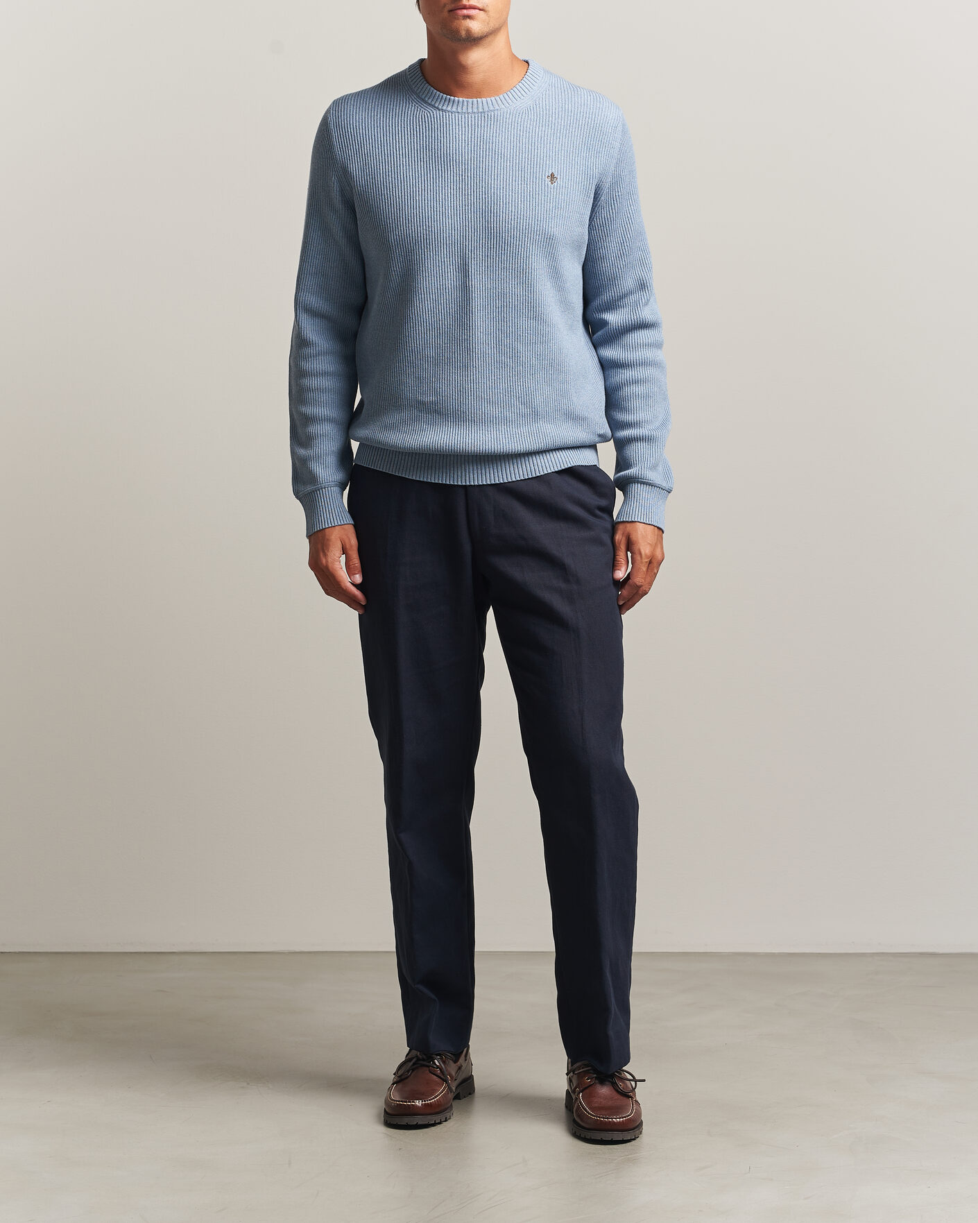 Herre | Trøjer | Morris | Colin O-Neck Light Blue