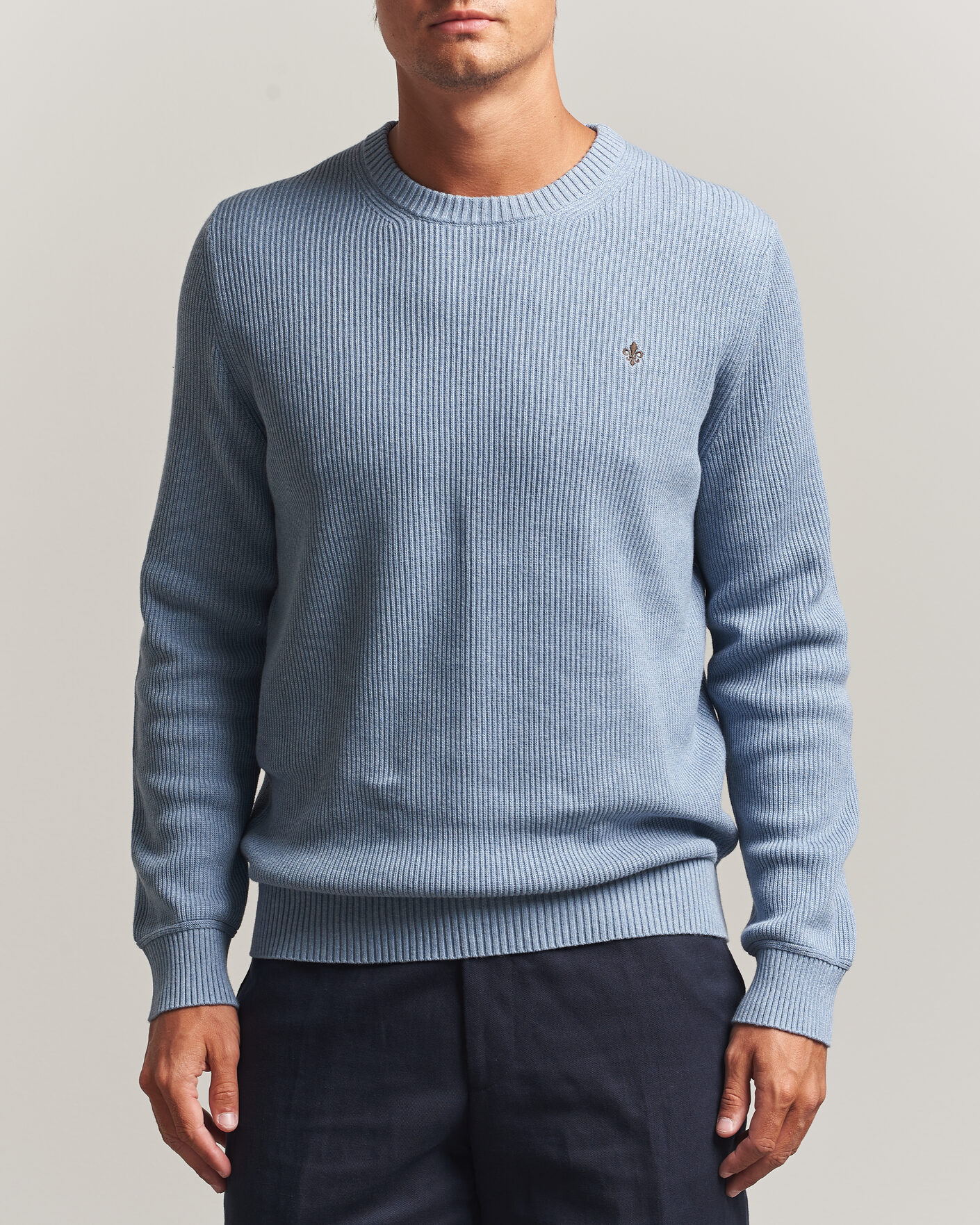 Herre | Trøjer | Morris | Colin O-Neck Light Blue