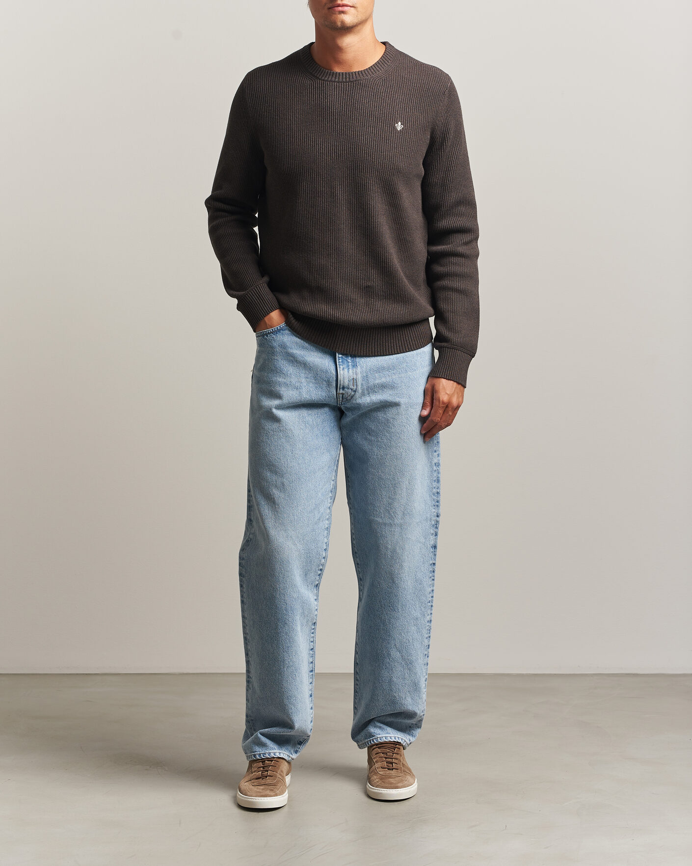 Herre | Trøjer | Morris | Colin O-Neck Brown