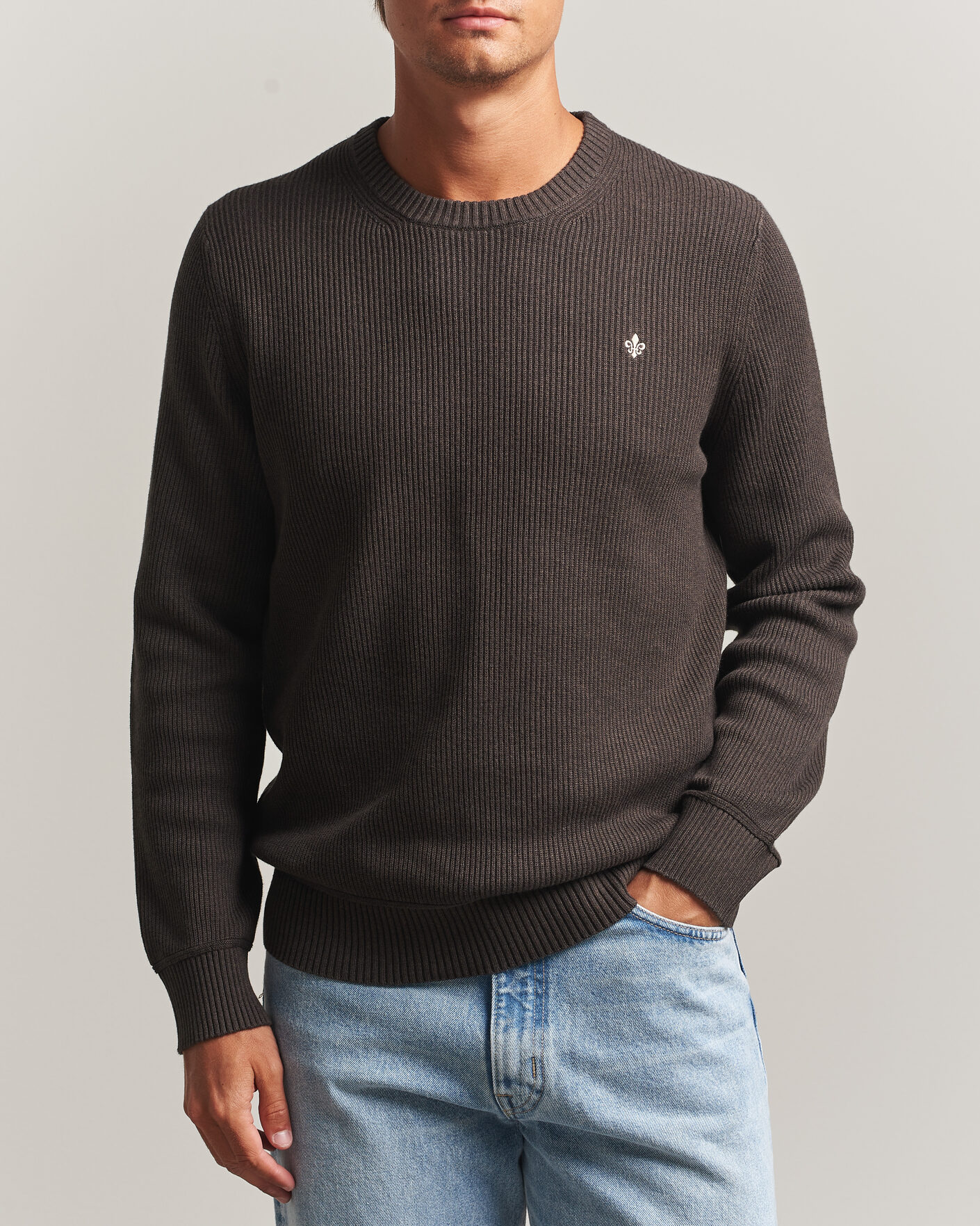Herre | Trøjer | Morris | Colin O-Neck Brown