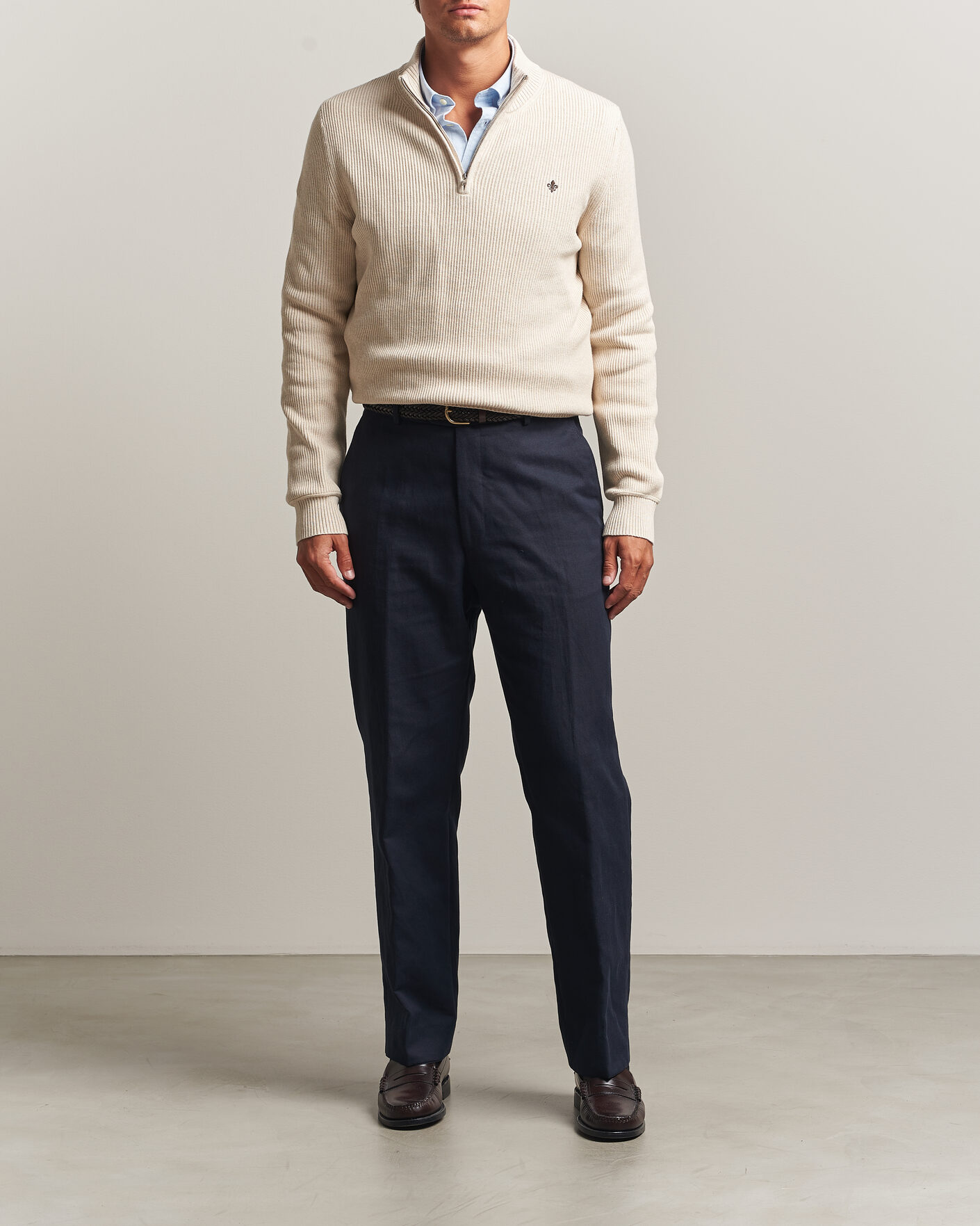Herre | Trøjer | Morris | Colin Half Zip Khaki