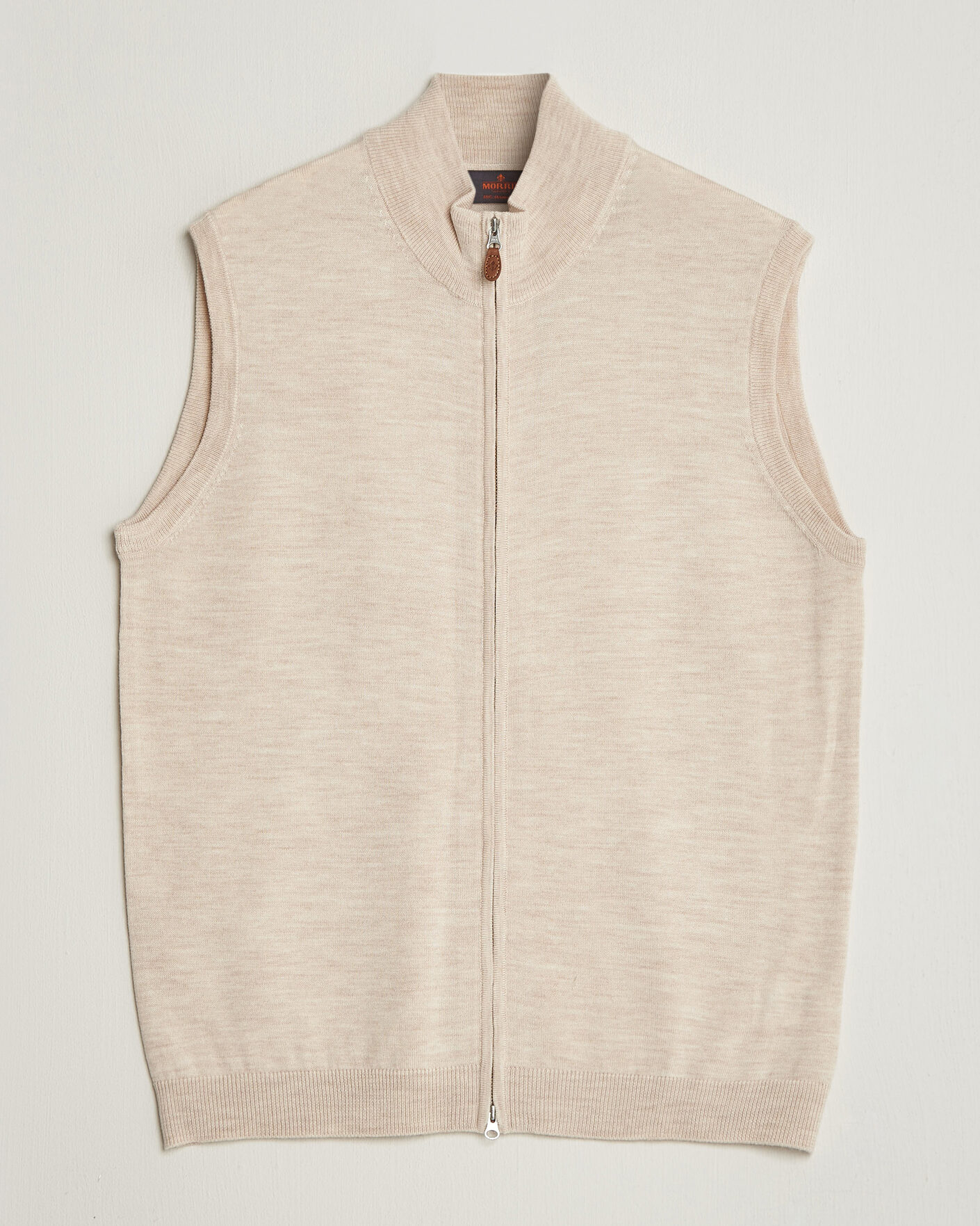 Herre | Trøjer | Morris | Merino Zip Vest Off White