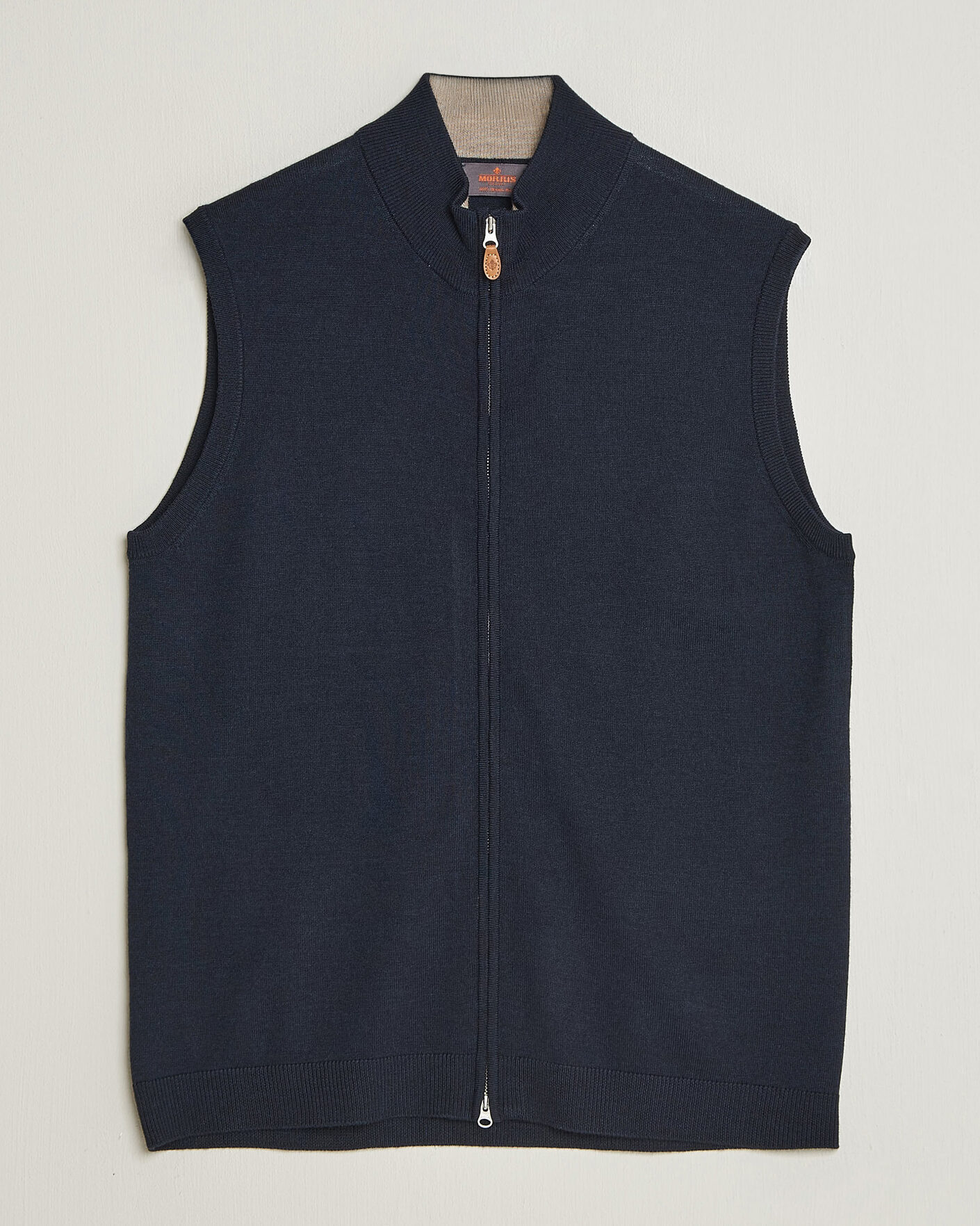 Herre | Trøjer | Morris | Merino Zip Vest Navy