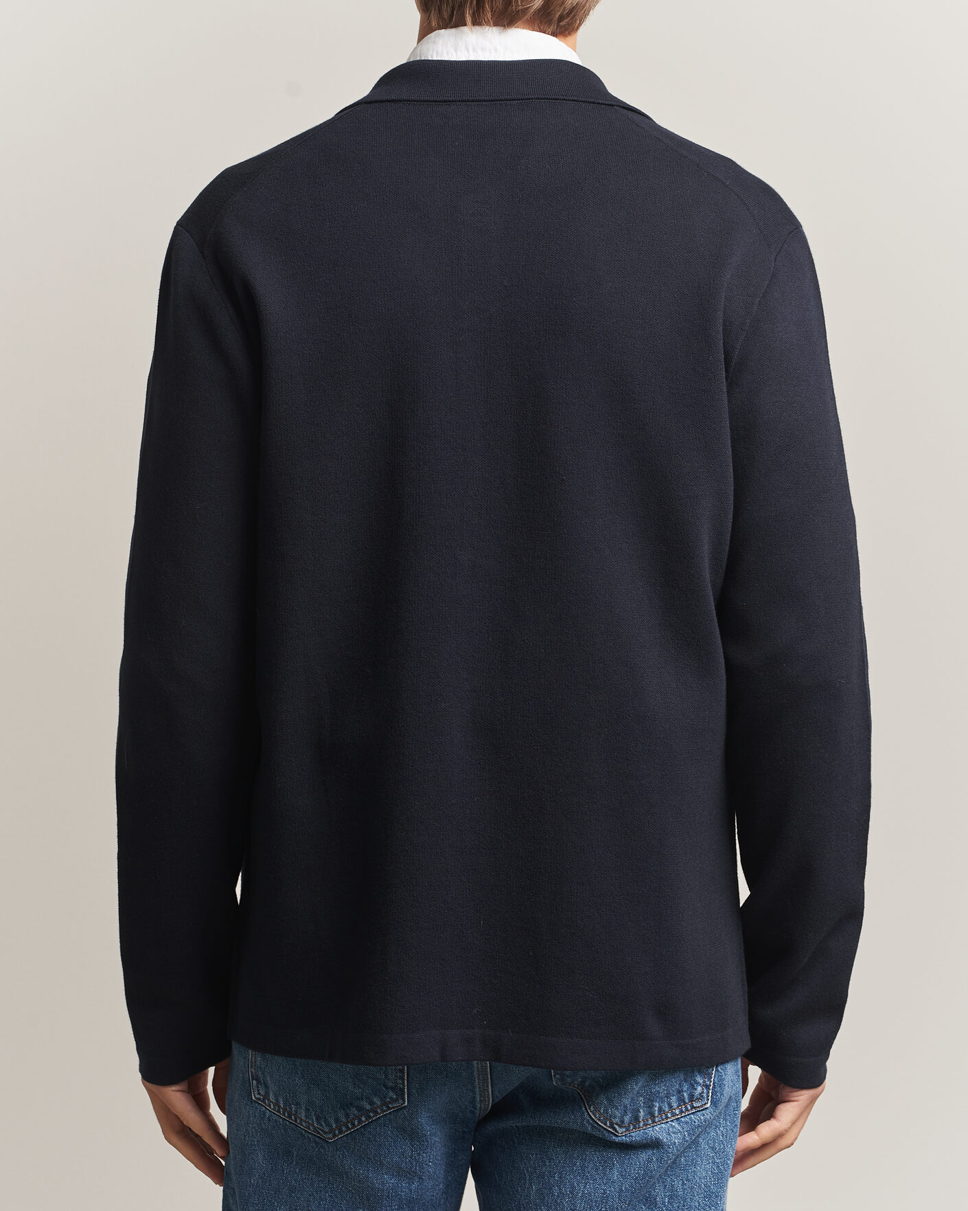 Herre | Trøjer | Morris | Dudley Knitted Overshirt Navy