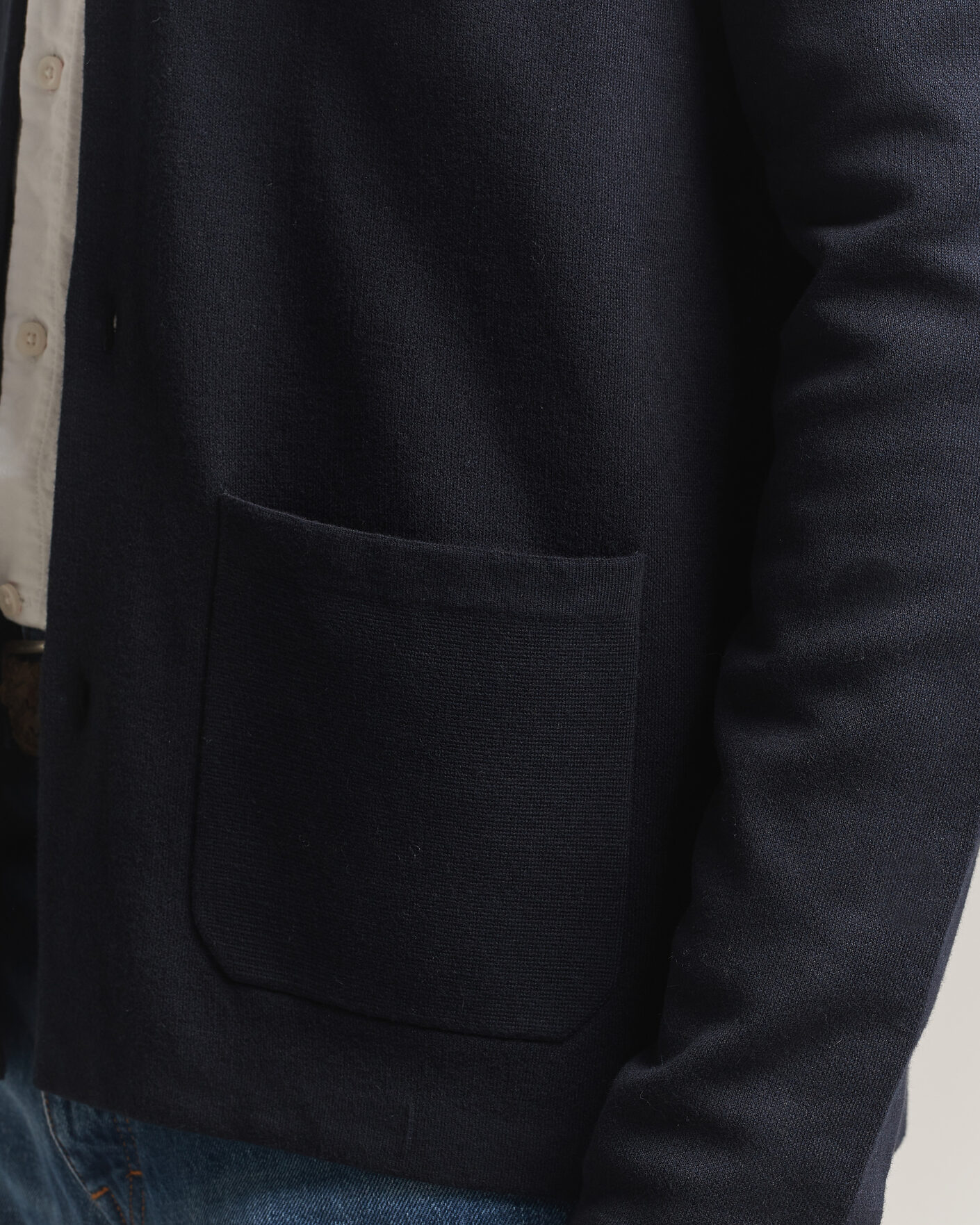 Herre | Trøjer | Morris | Dudley Knitted Overshirt Navy