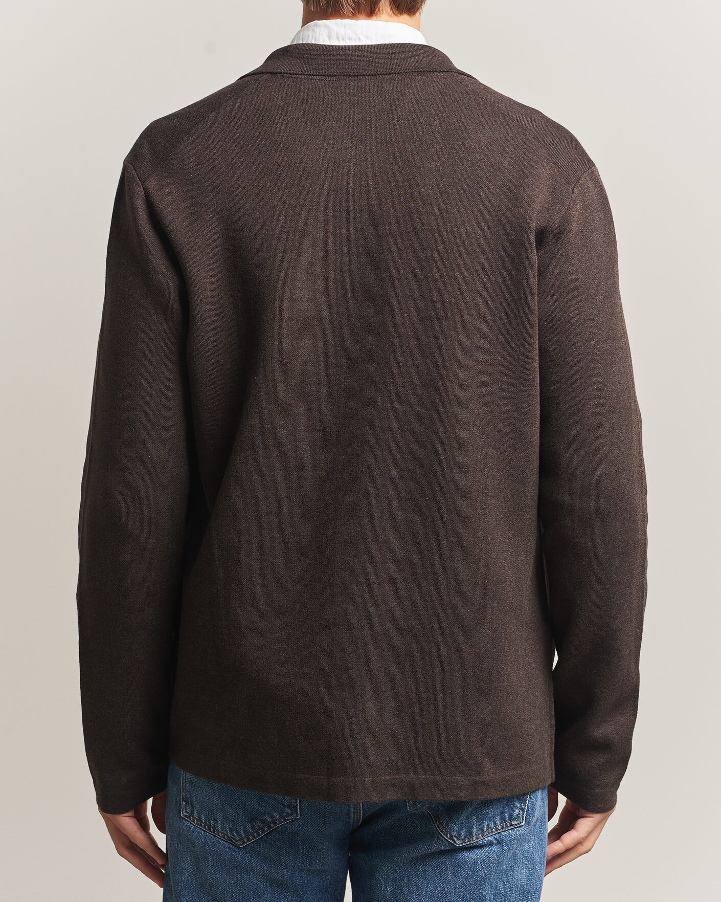 Herre | Trøjer | Morris | Dudley Knitted Overshirt Brown