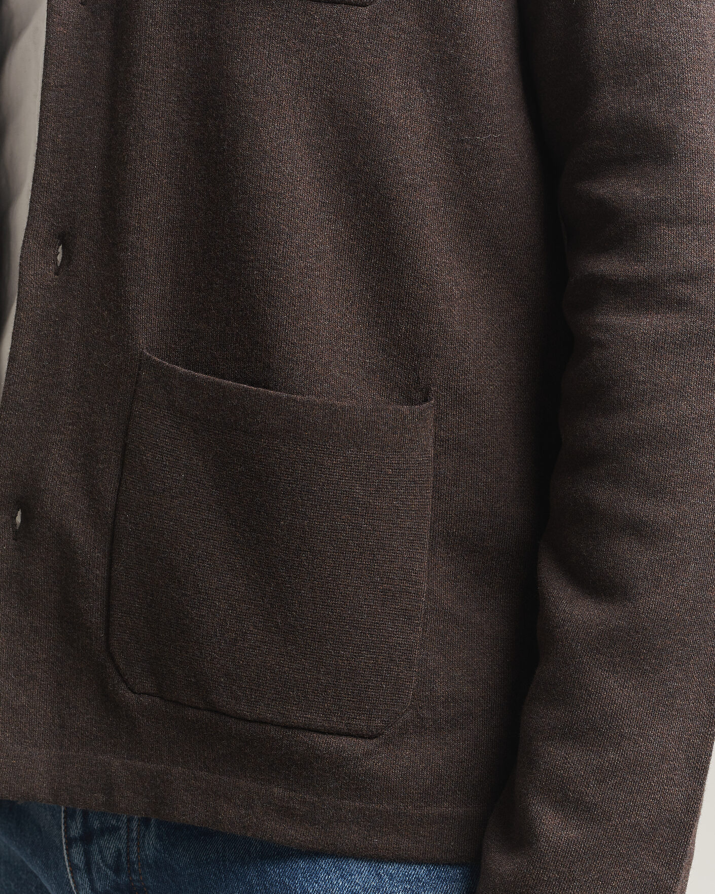 Herre | Trøjer | Morris | Dudley Knitted Overshirt Brown