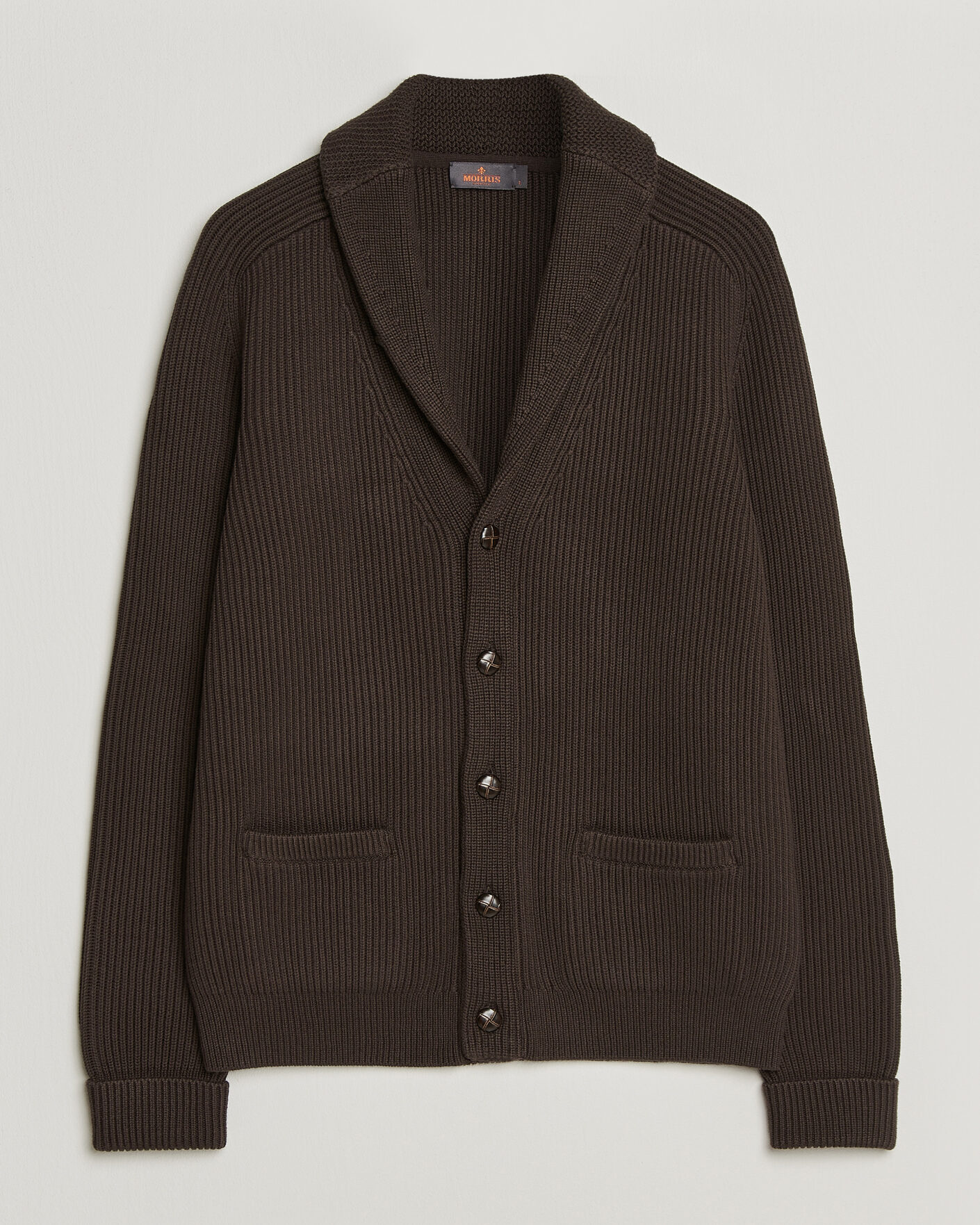 Herre | Trøjer | Morris | Brayden Shawl Cardigan Brown