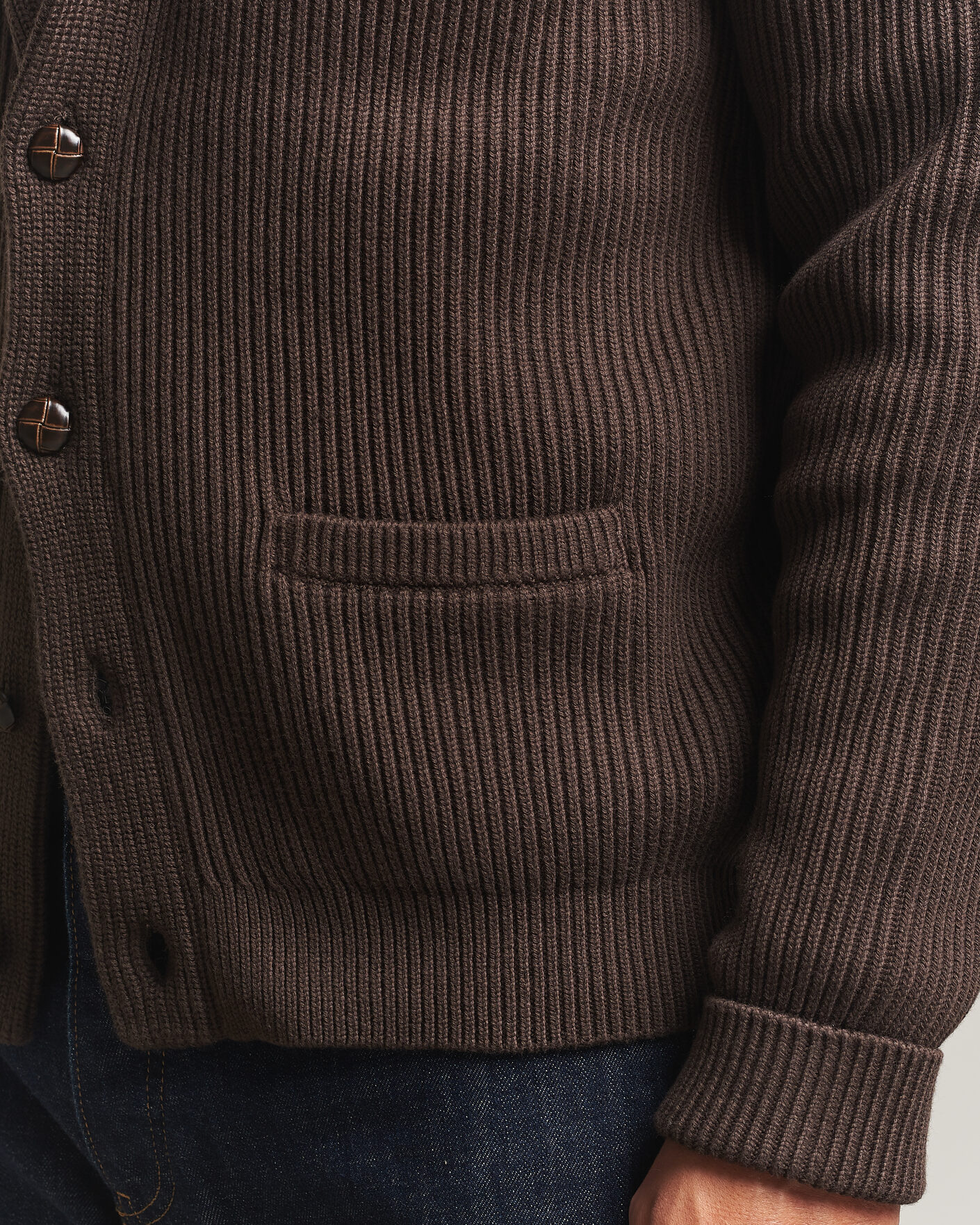 Herre | Trøjer | Morris | Brayden Shawl Cardigan Brown