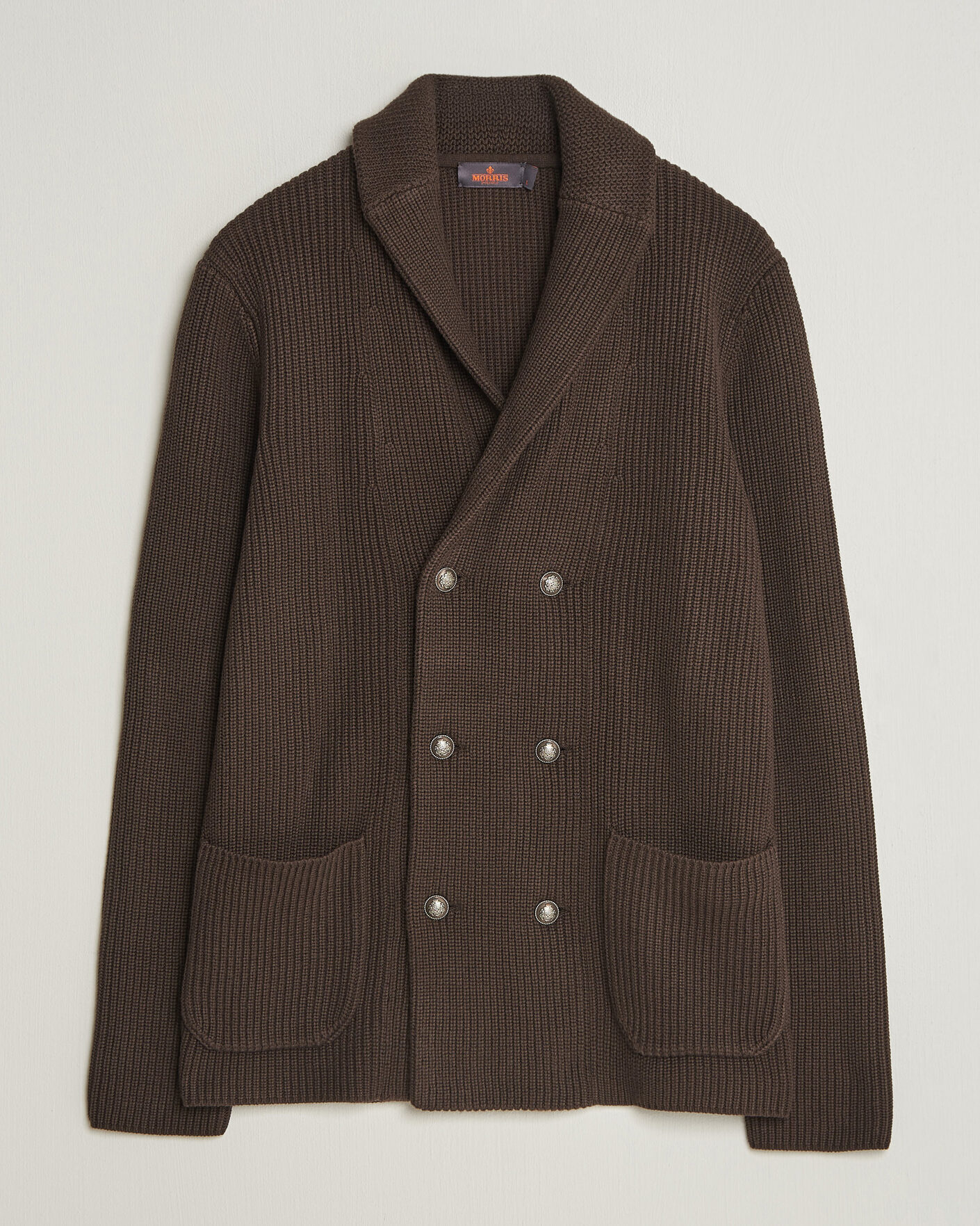 Herre | Trøjer | Morris | Brayden DB Shawl Cardigan Brown