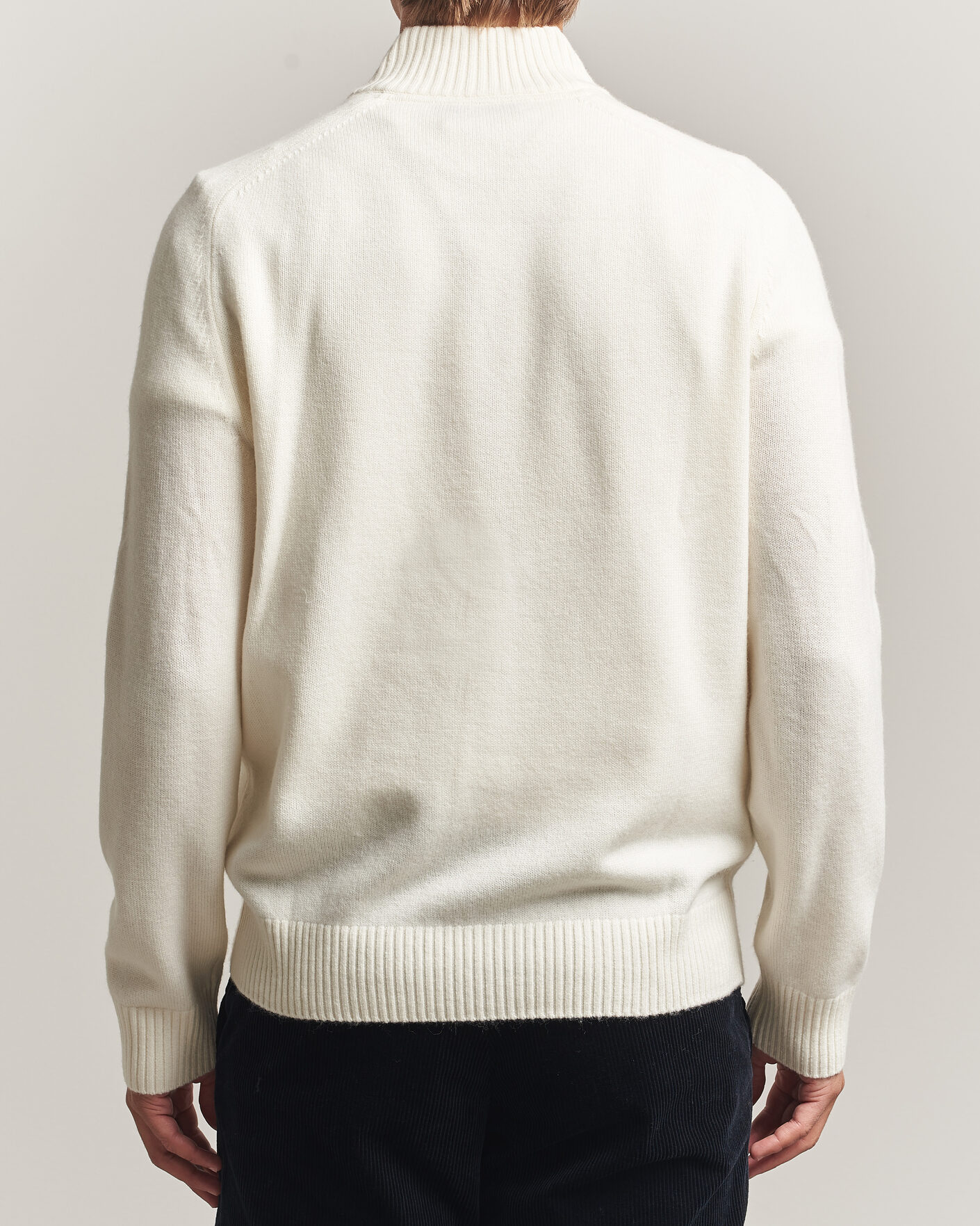 Herre | Trøjer | Morris | Hertford Lambswool Half Zip Off White