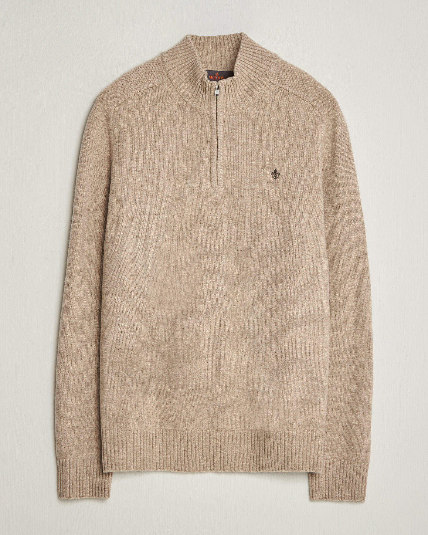 Herre | Trøjer | Morris | Hertford Lambswool Half Zip Khaki