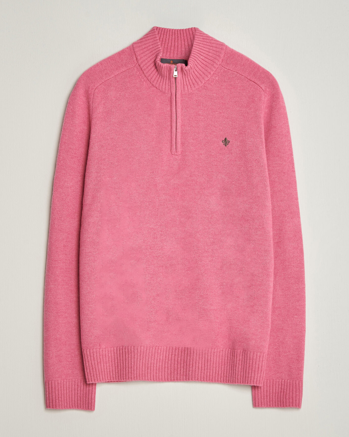 Herre | Trøjer | Morris | Hertford Lambswool Half Zip Cerise