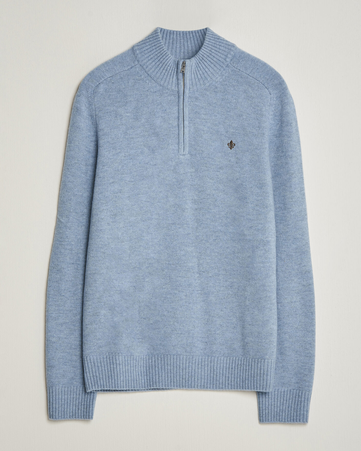 Herre | Trøjer | Morris | Hertford Lambswool Half Zip Blue