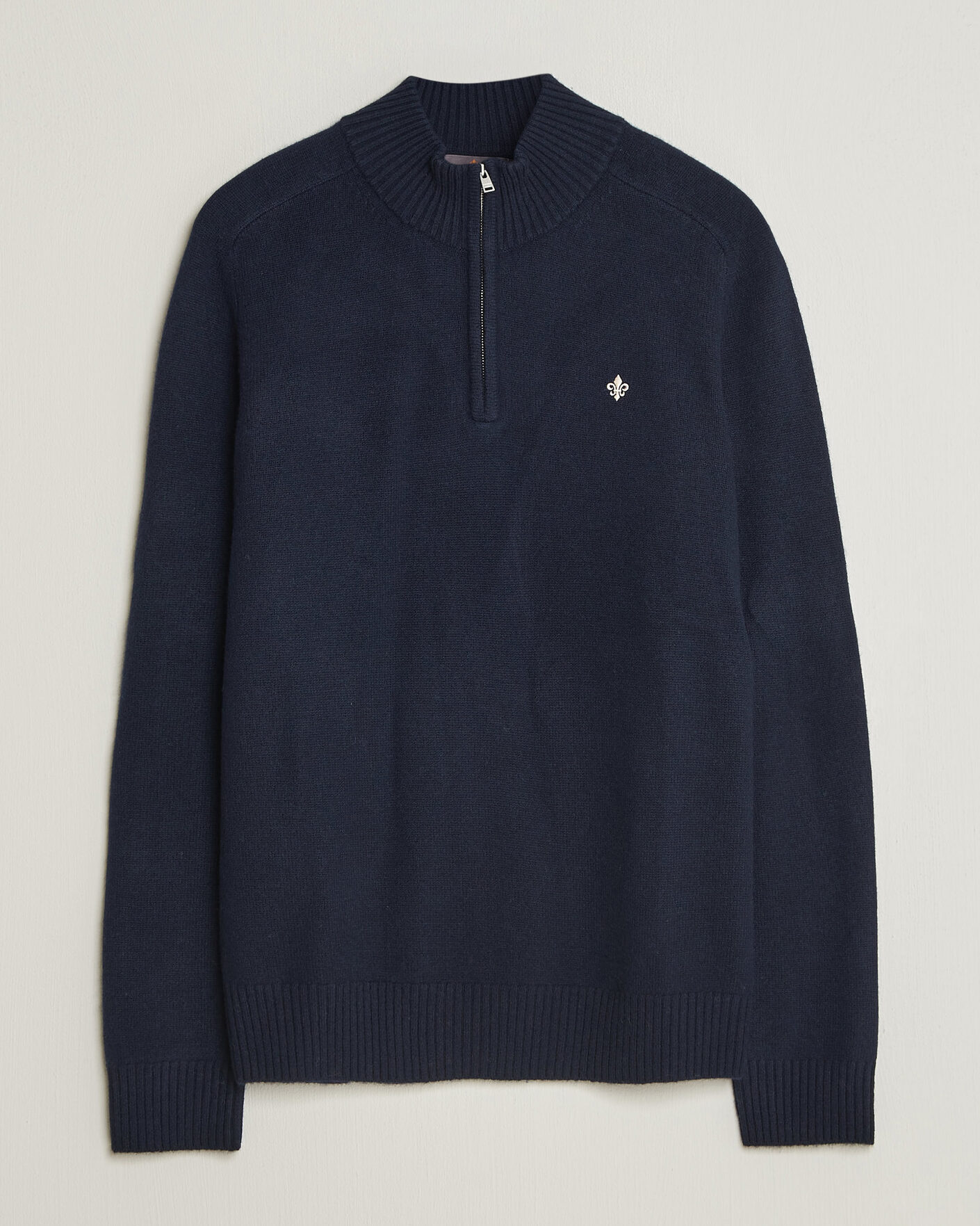 Herre | Trøjer | Morris | Hertford Lambswool Half Zip Navy