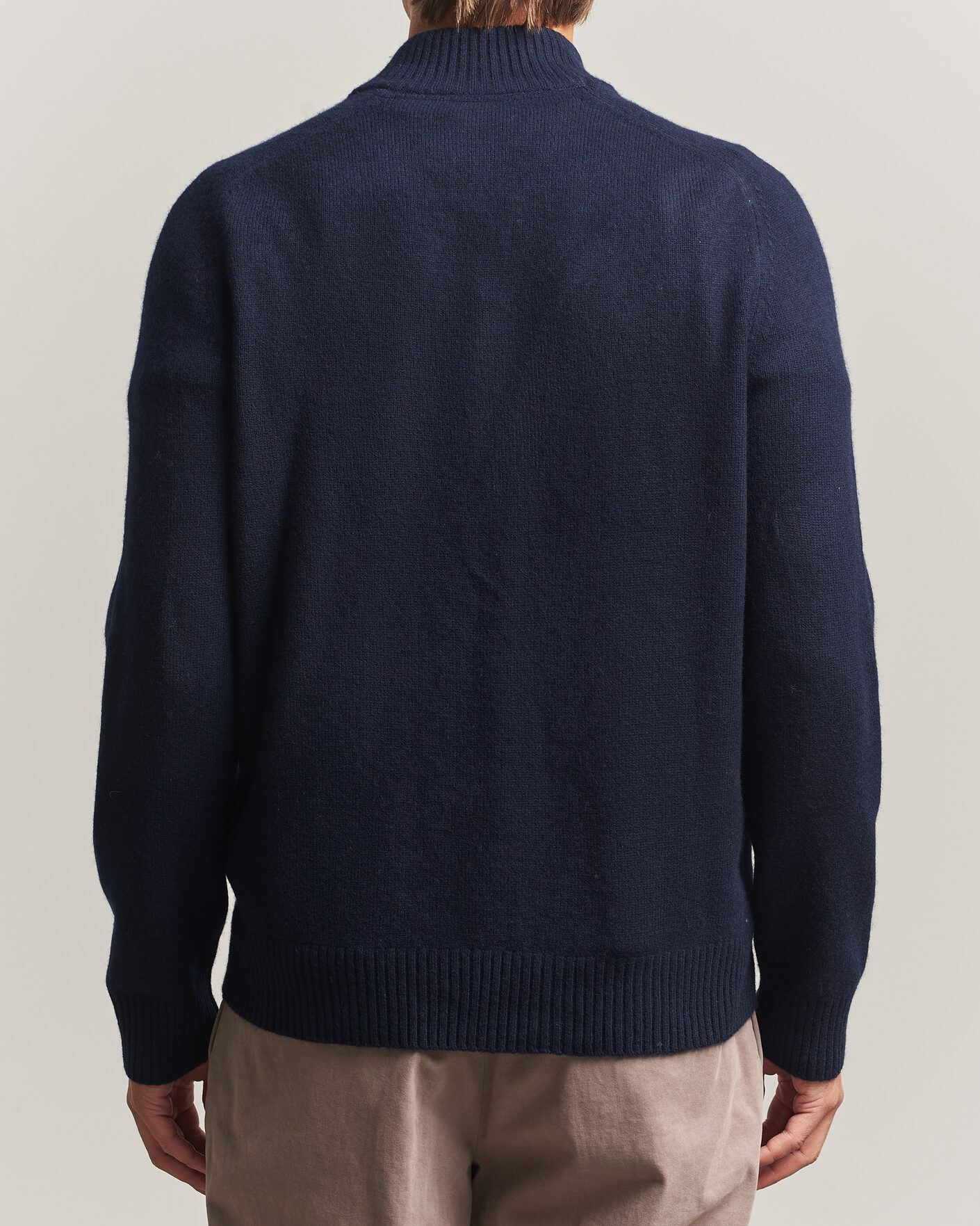 Herre | Trøjer | Morris | Hertford Lambswool Half Zip Navy