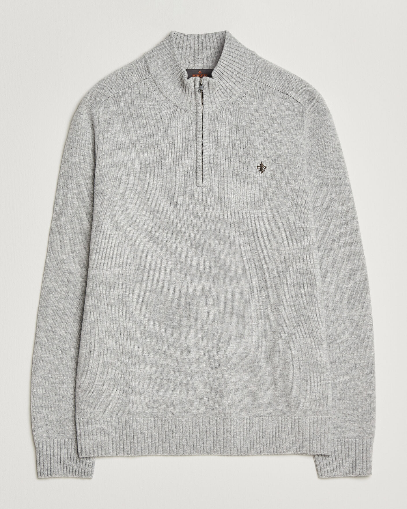 Herre | Trøjer | Morris | Hertford Lambswool Half Zip Grey