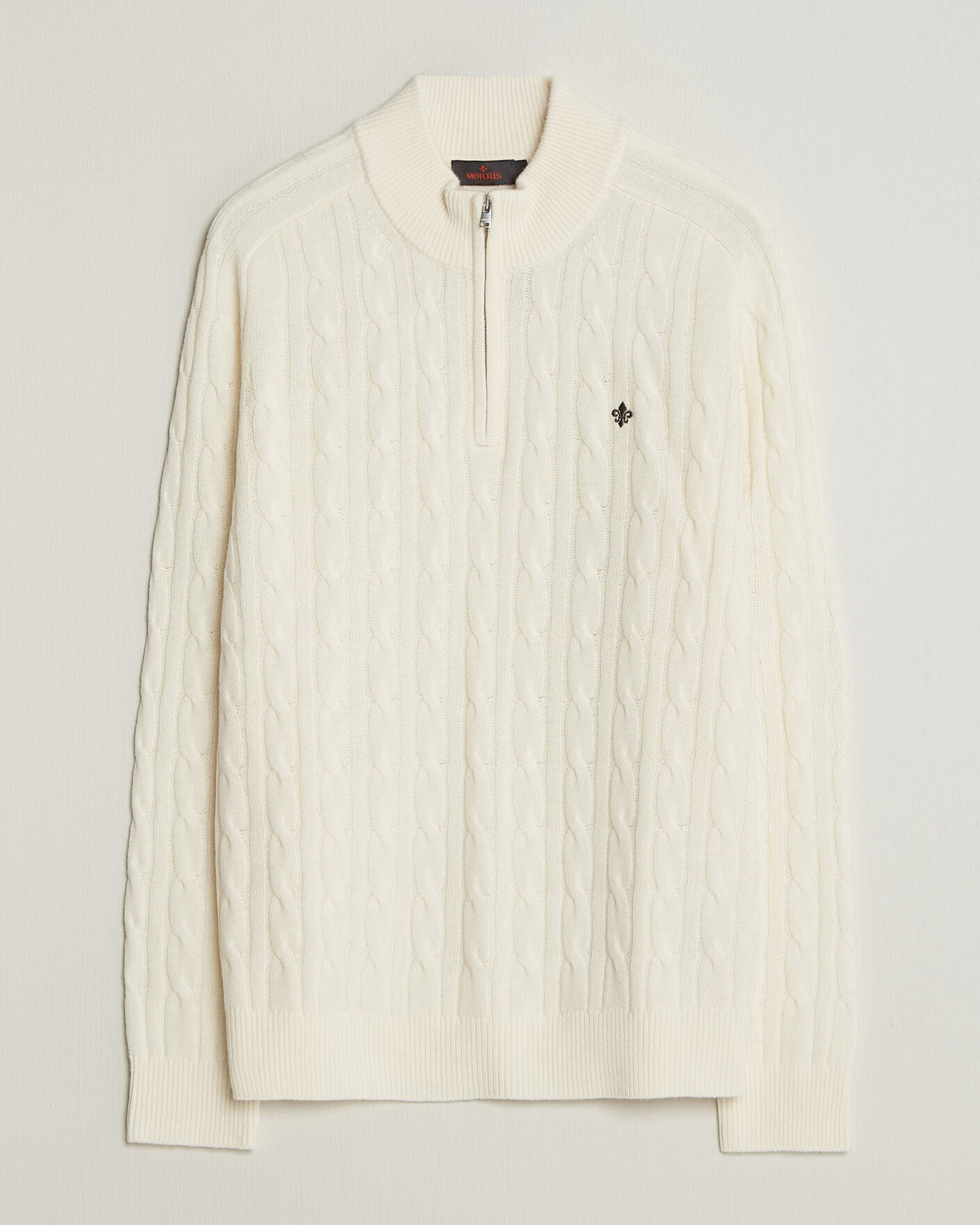 Herre | Trøjer | Morris | Hertford Cable Half Zip Off White