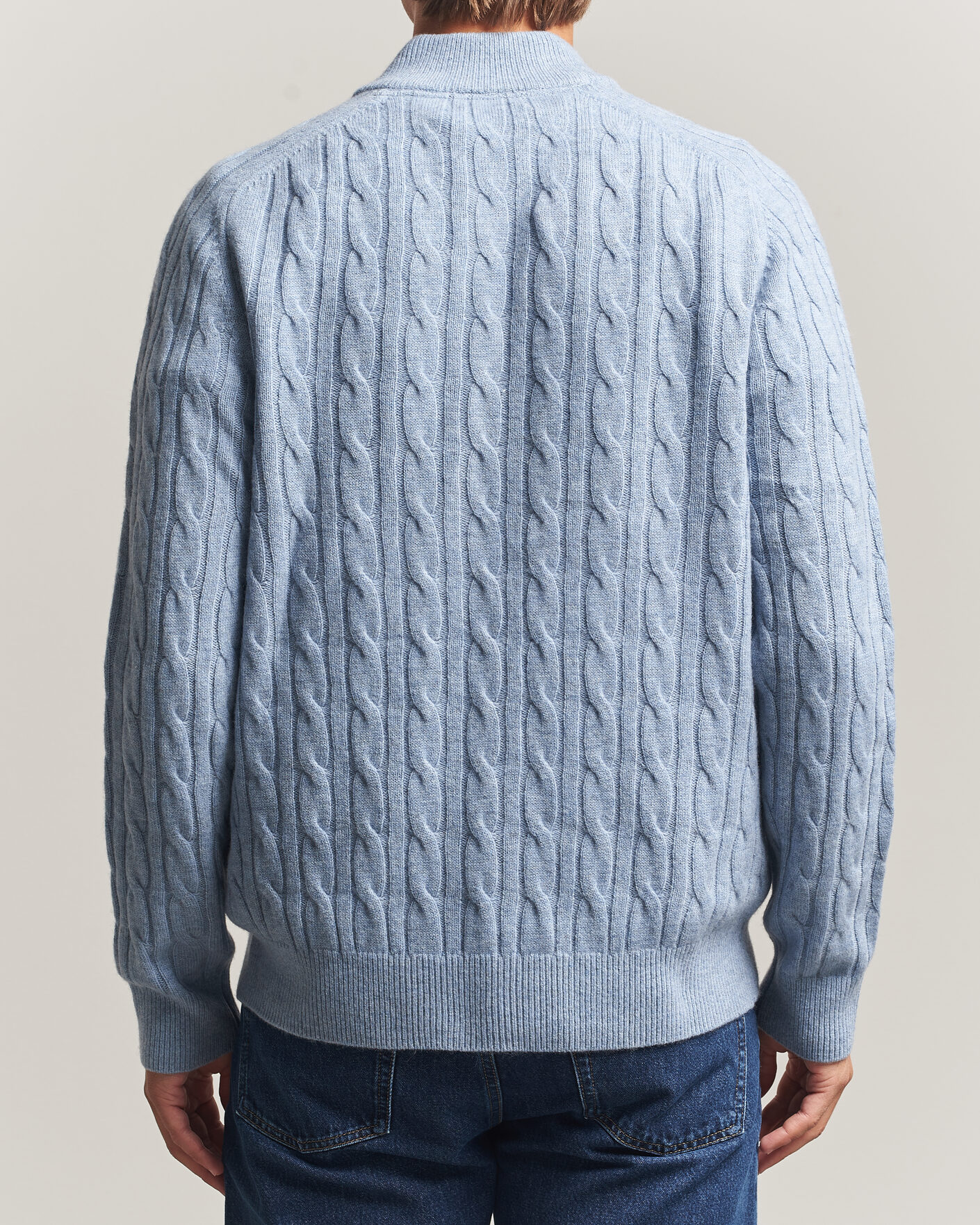 Herre | Trøjer | Morris | Hertford Cable Half Zip Blue